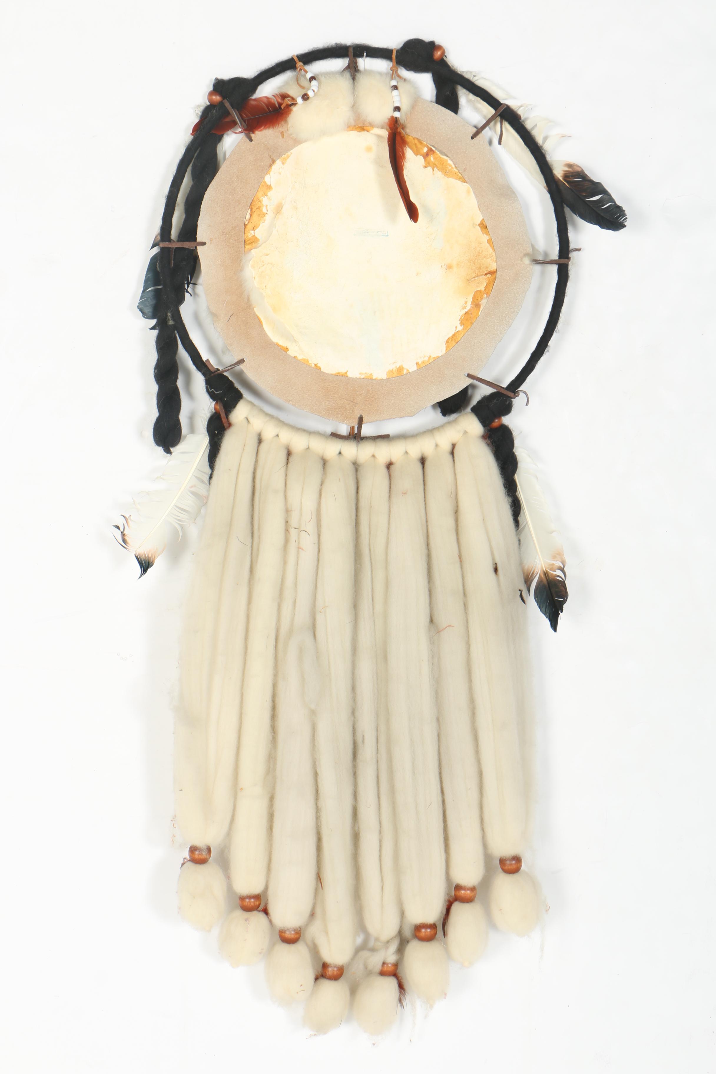 Native American Style Rabbit Fur Dream Catcher