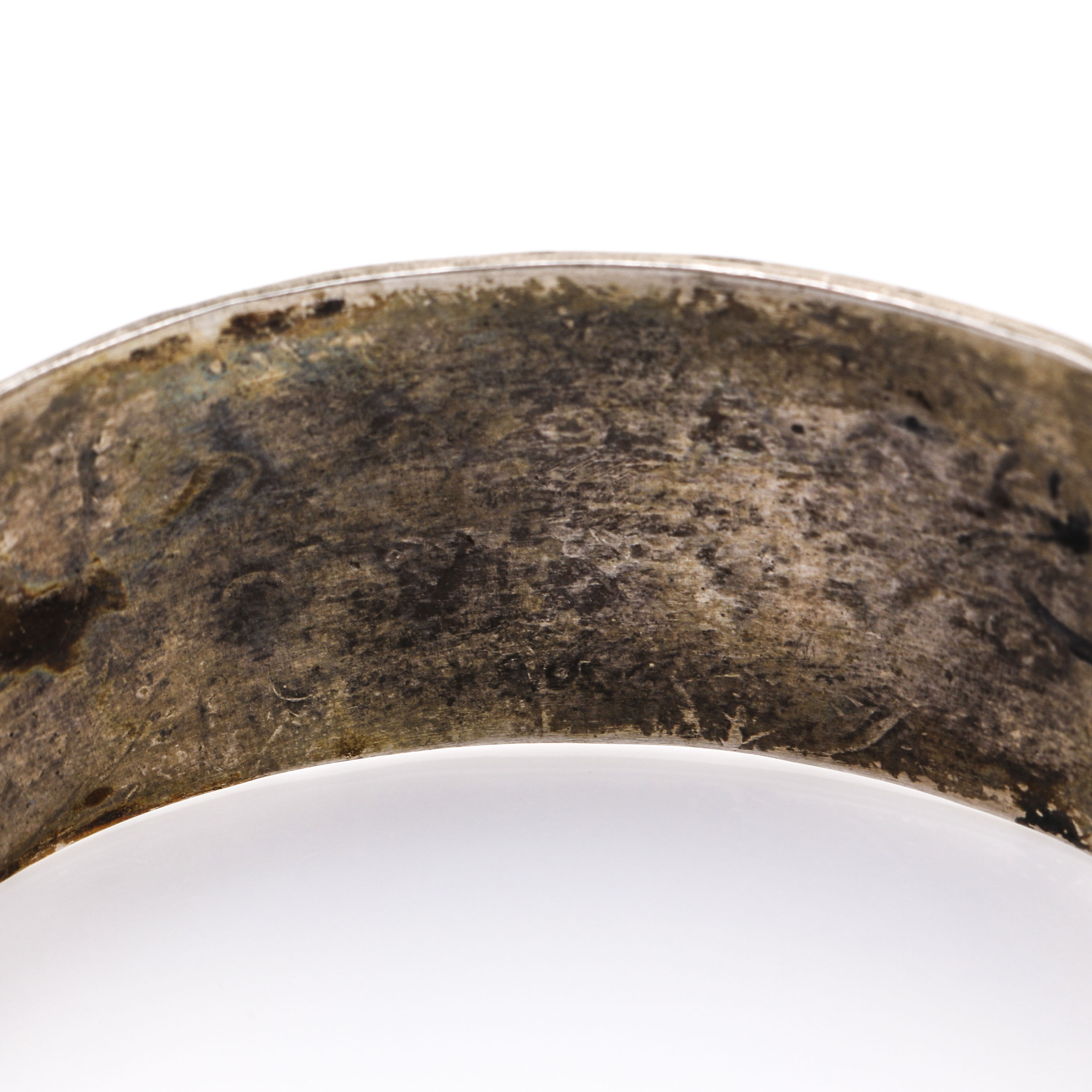 Wilson & Carolyn Begay Sterling Silver Compressed Turquoise and Coral Cuff Bracelet