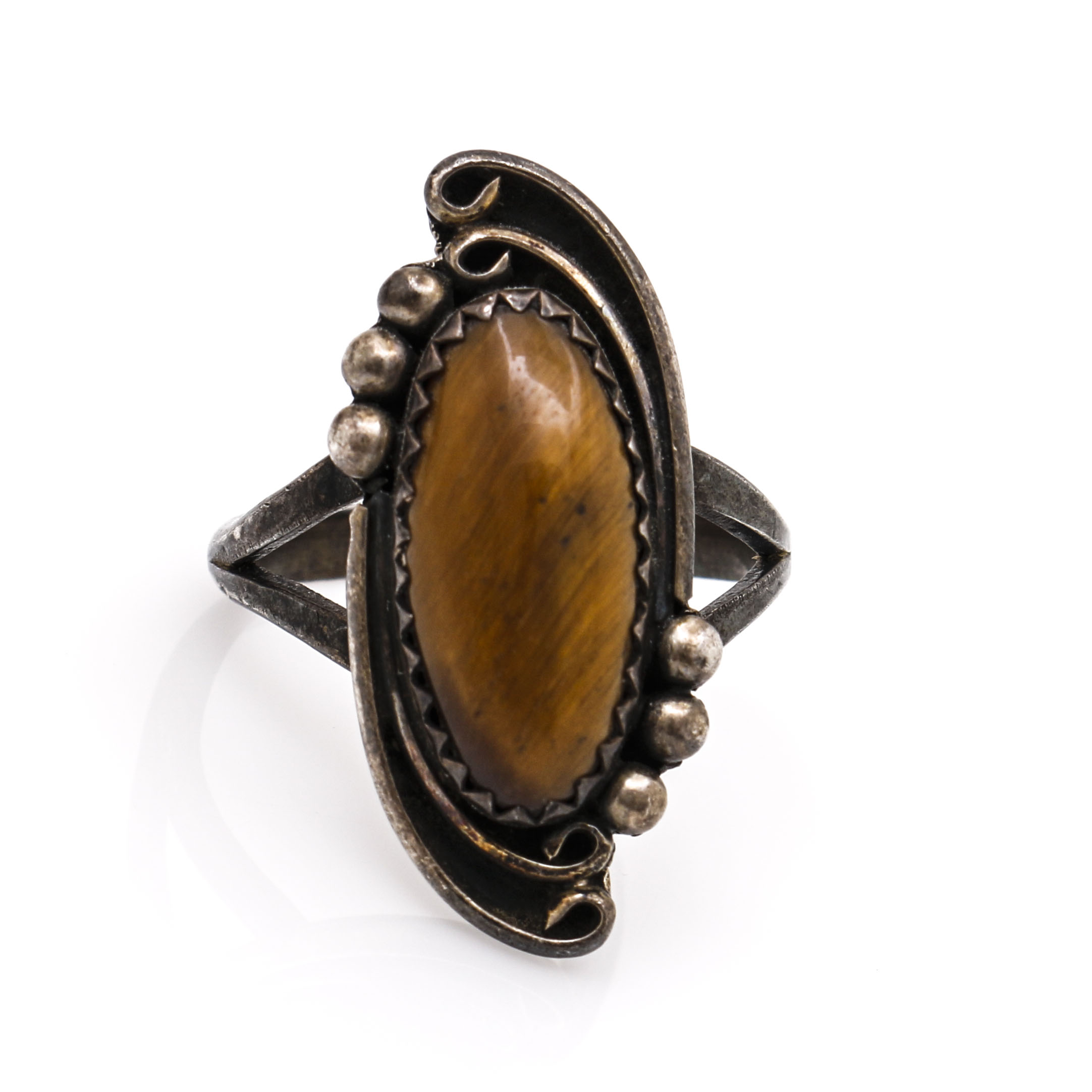 Sterling Silver Tiger's Eye Ring and Bracelet