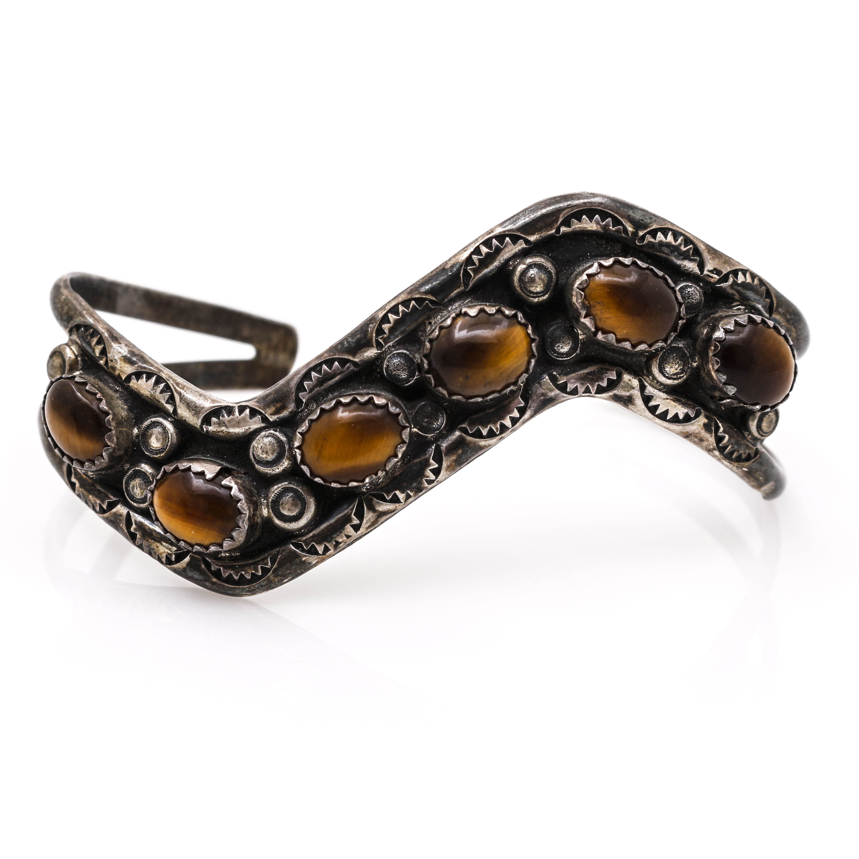 Sterling Silver Tiger's Eye Ring and Bracelet