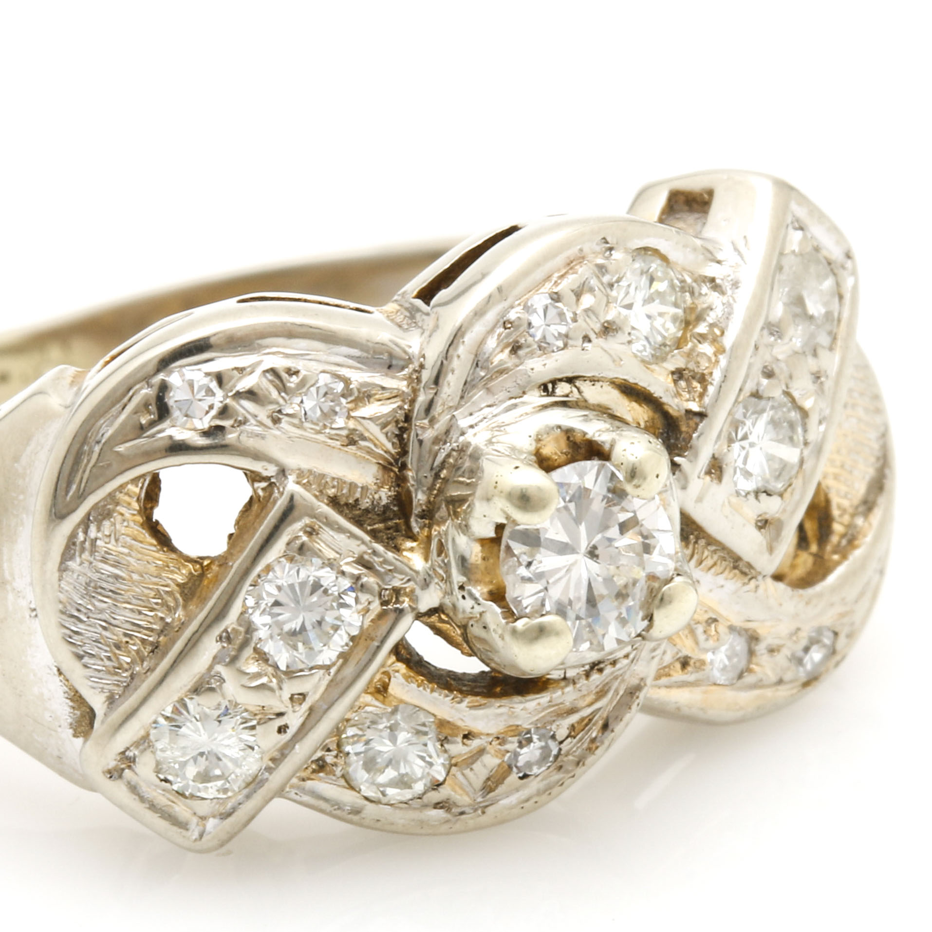 14K White Gold Diamond Ring