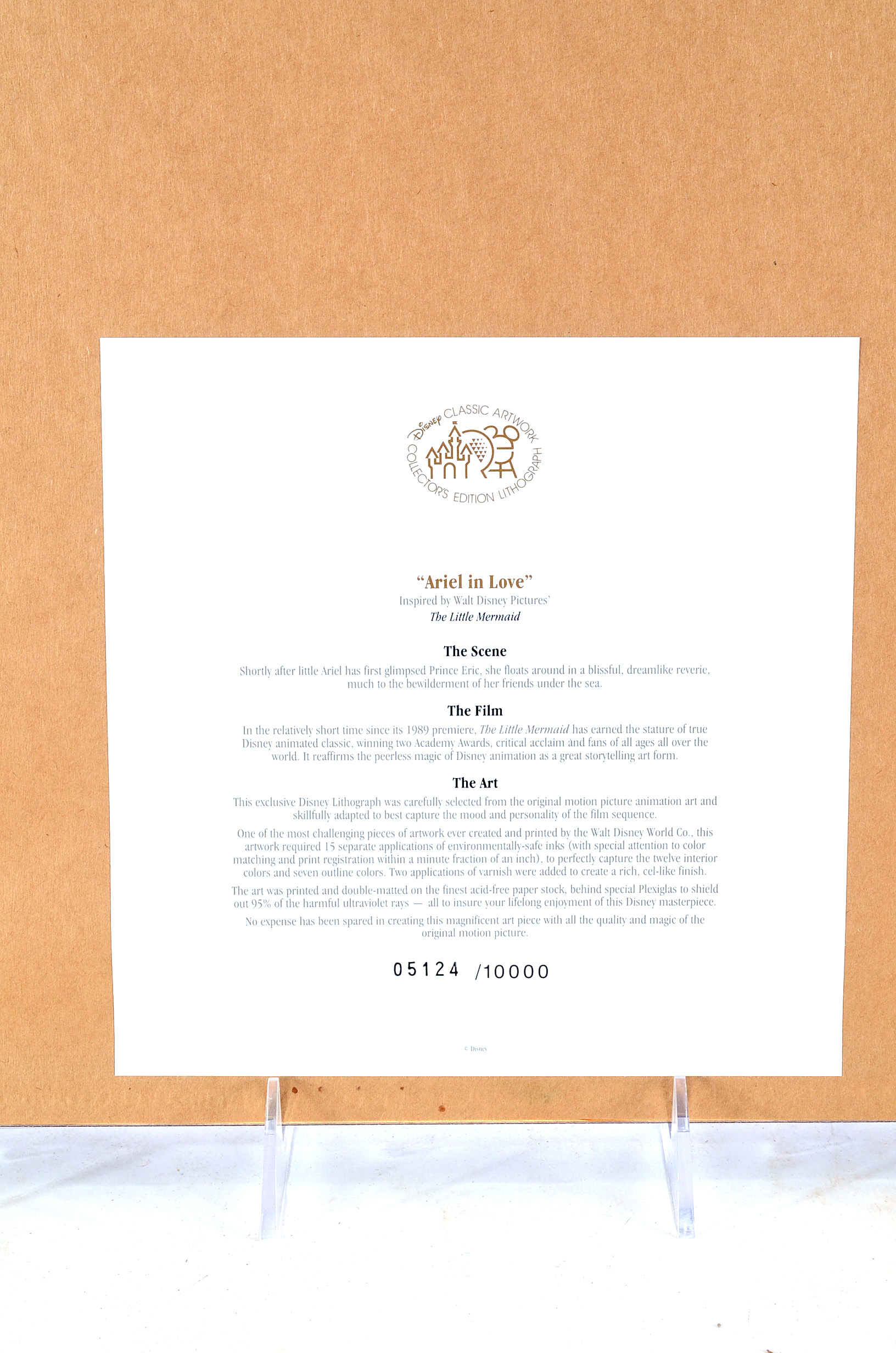 Walt Disney's "The Little Mermaid" Limited Edition "Ariel in Love" Lithograph