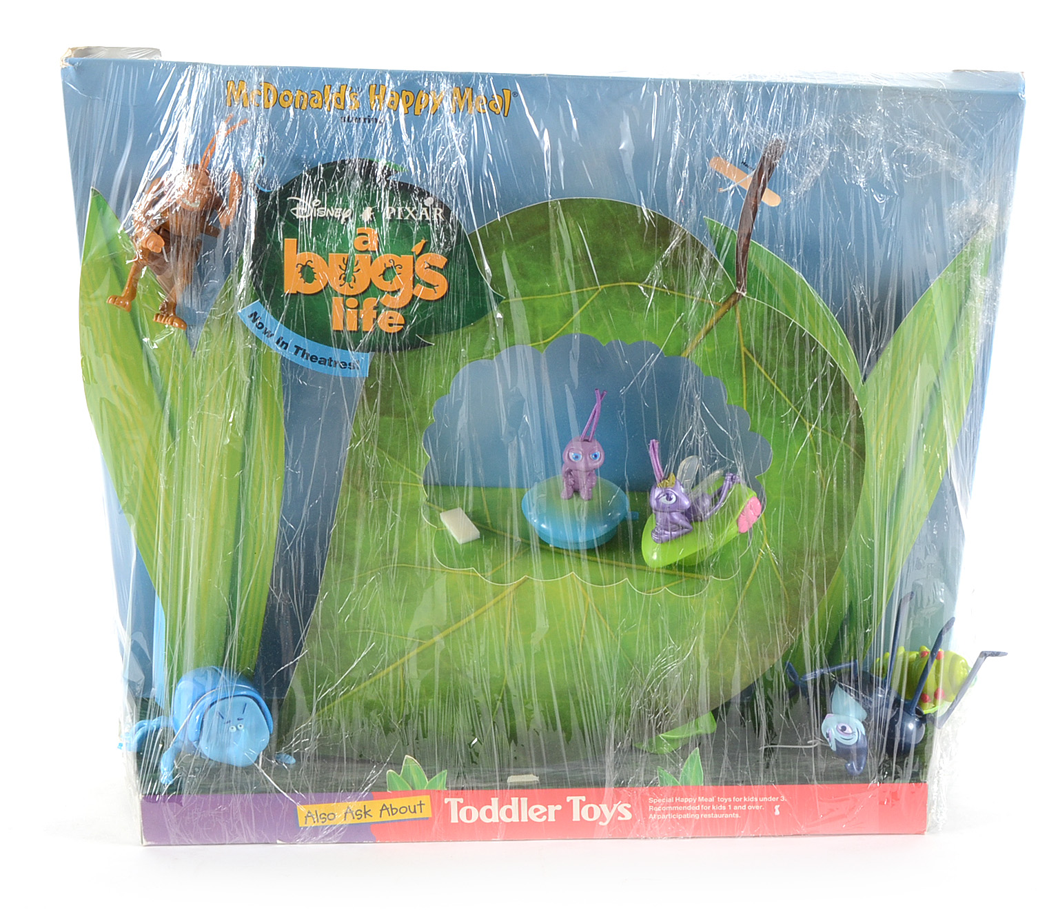 1998 Disney "A Bug's Life" and "The Lion King II" McDonald's Happy Meal Toy Displays