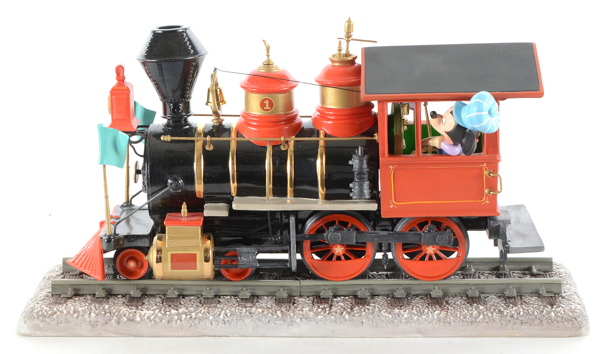 Walt Disney Classics Collection Mickey Mouse and Train Figurine Celebrating Walt's 100th Birthday