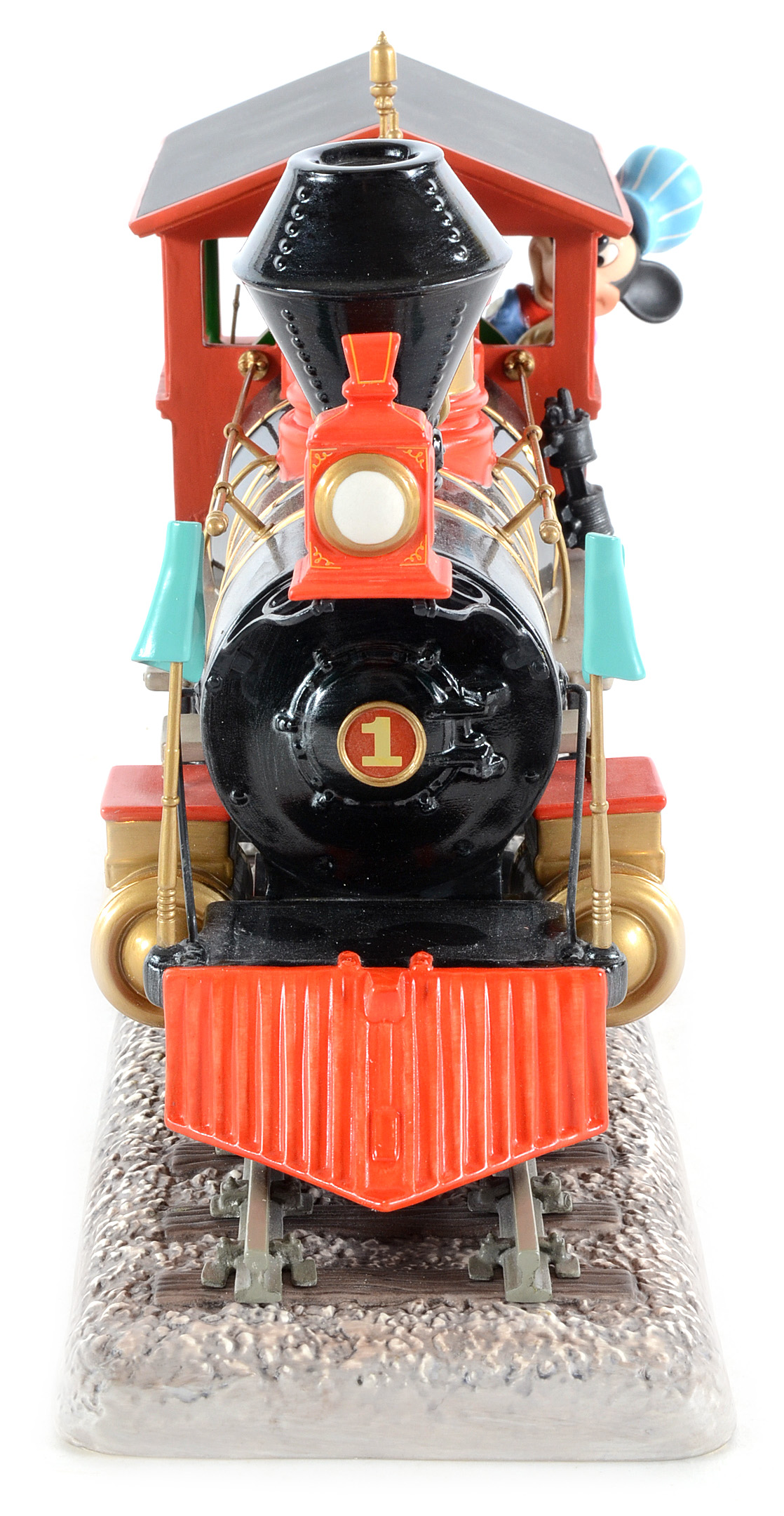 Walt Disney Classics Collection Mickey Mouse and Train Figurine Celebrating Walt's 100th Birthday