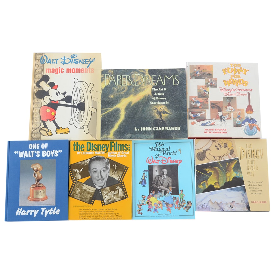 Disney Filmmaking History Books Including "Paper Dreams: The Art & Artists of Disney Storyboards"