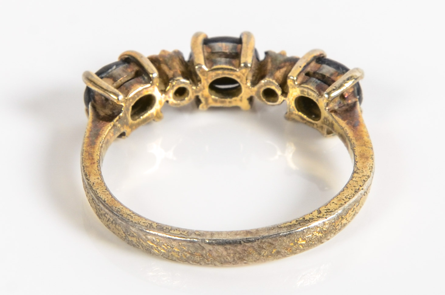 Sterling Ring with Blue Spinel Stones