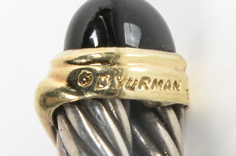 David Yurman 14K Gold and Sterling Cuff Bracelet