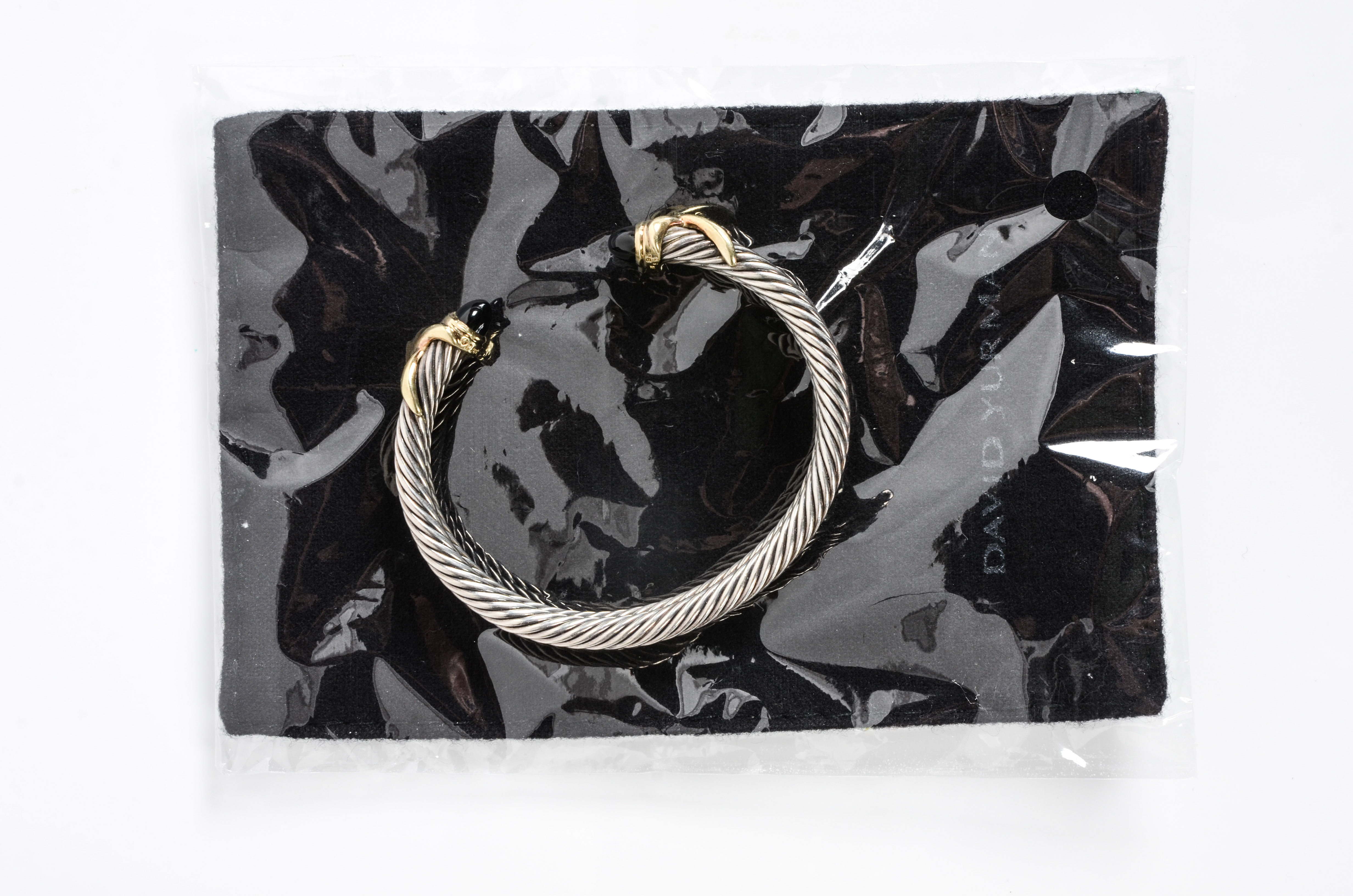 David Yurman 14K Gold and Sterling Cuff Bracelet