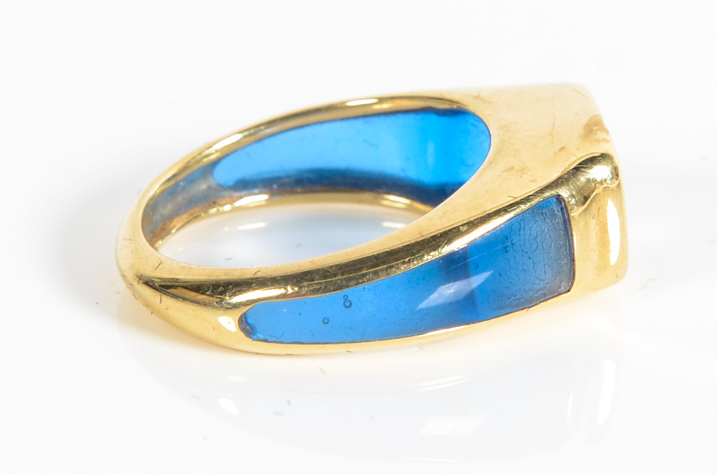 10K Gold Topaz and Sapphire Ring