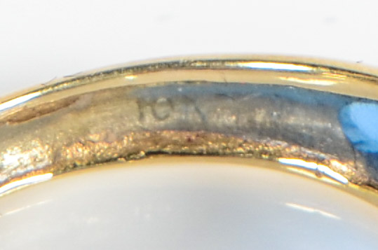 10K Gold Topaz and Sapphire Ring