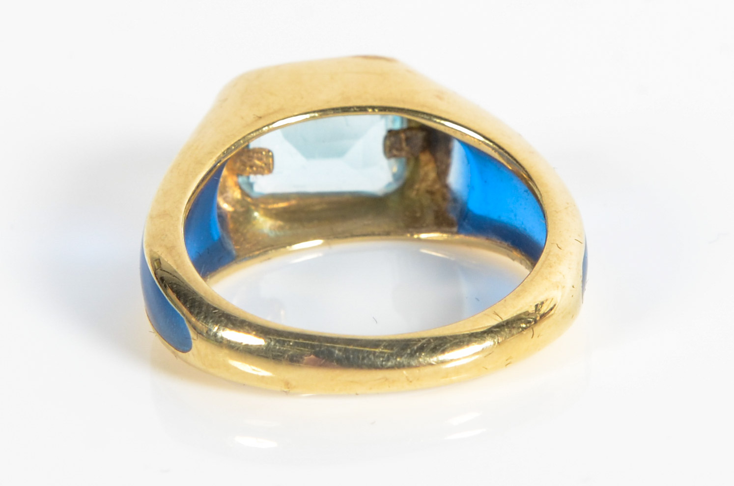 10K Gold Topaz and Sapphire Ring