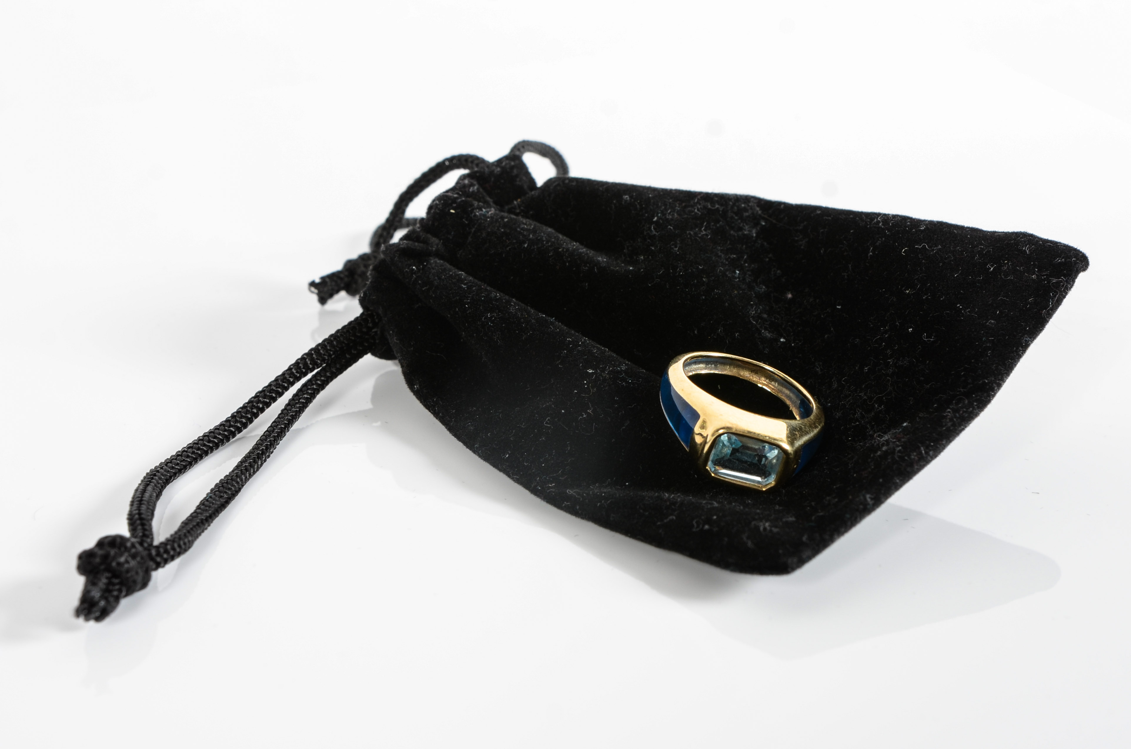 10K Gold Topaz and Sapphire Ring