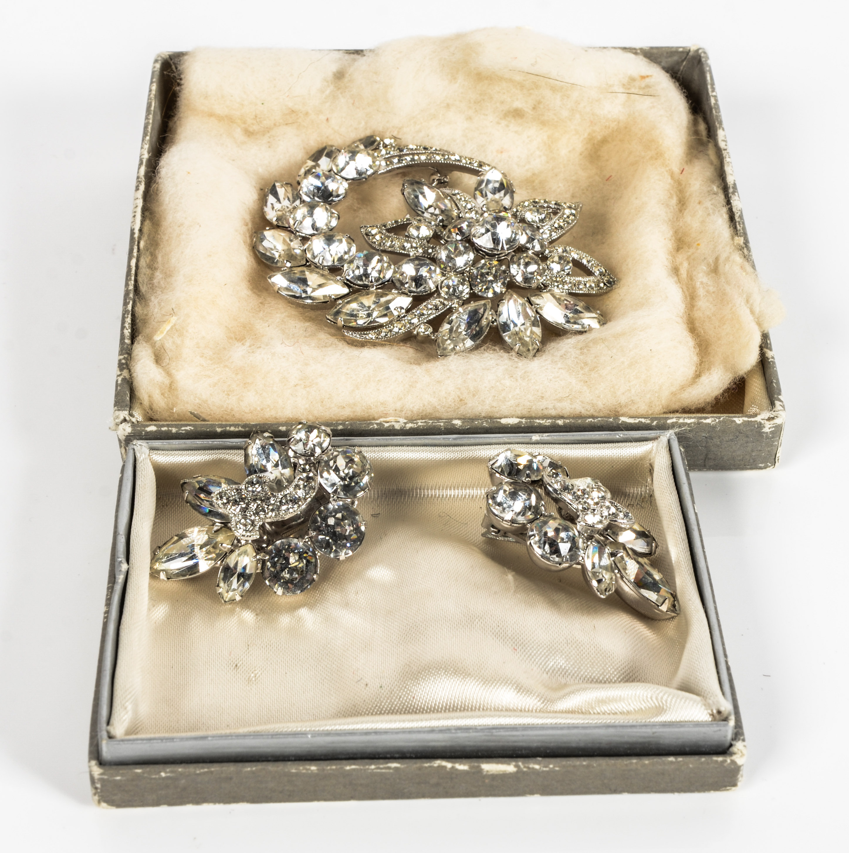 Vintage Eisenberg Costume Rhinestone Jewelry Ensemble