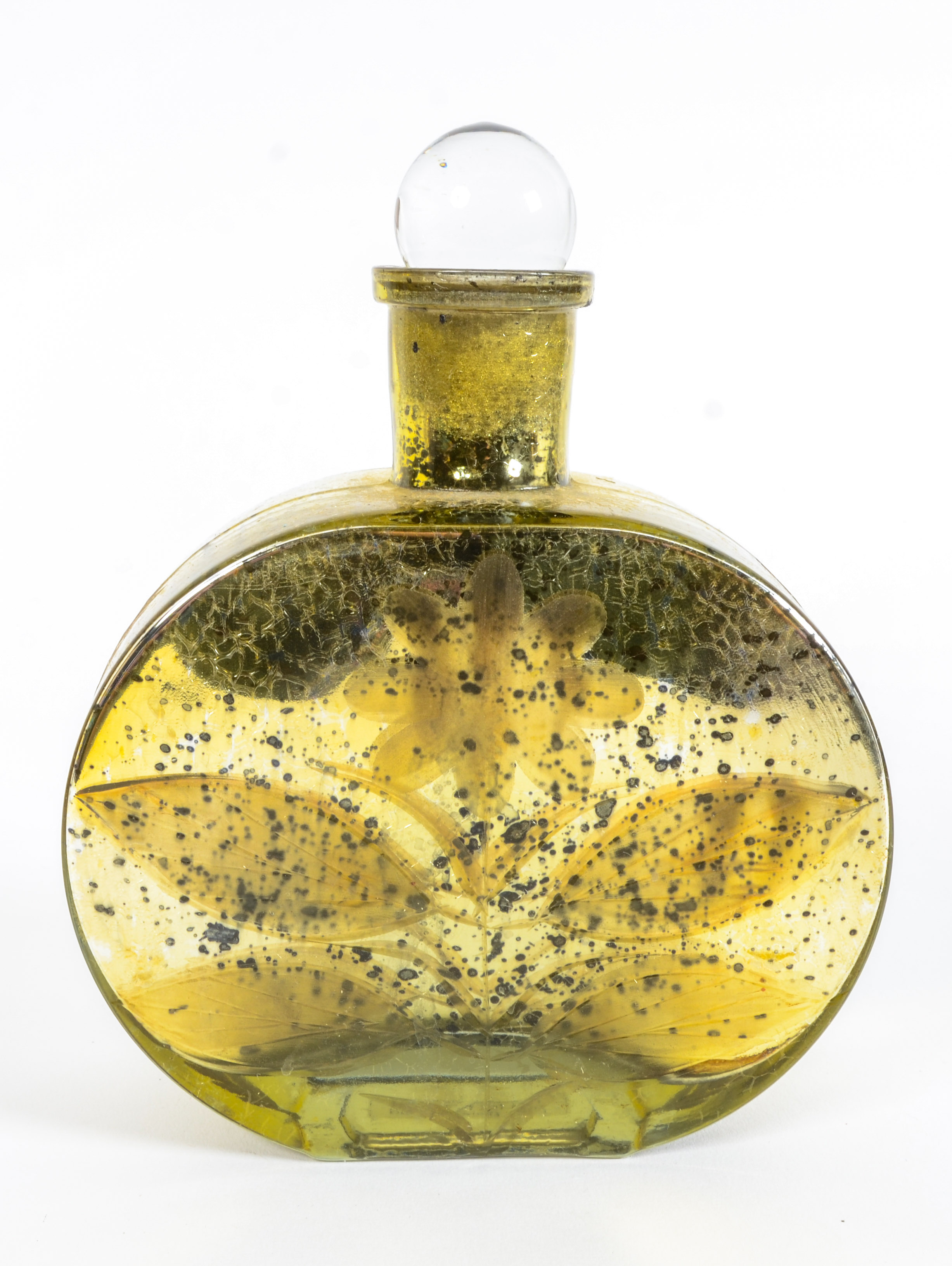 Collection of Speckled Decorative Glass Containers