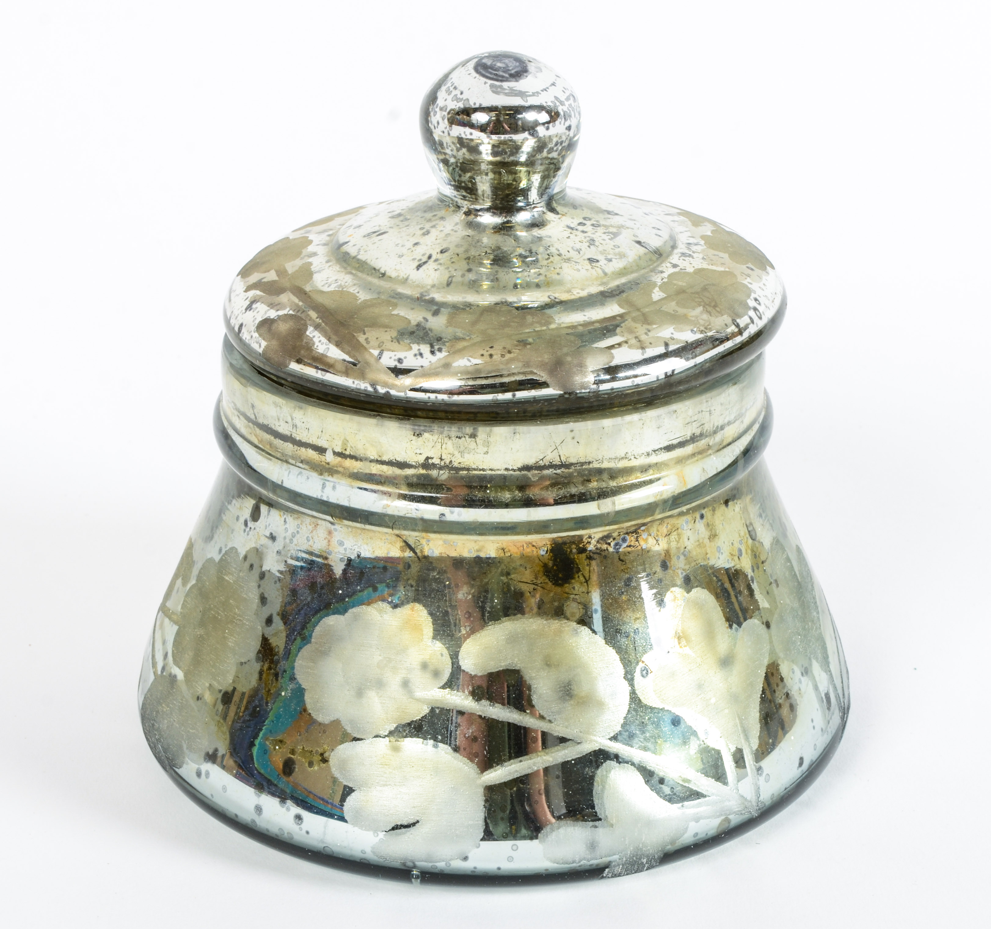 Collection of Speckled Decorative Glass Containers