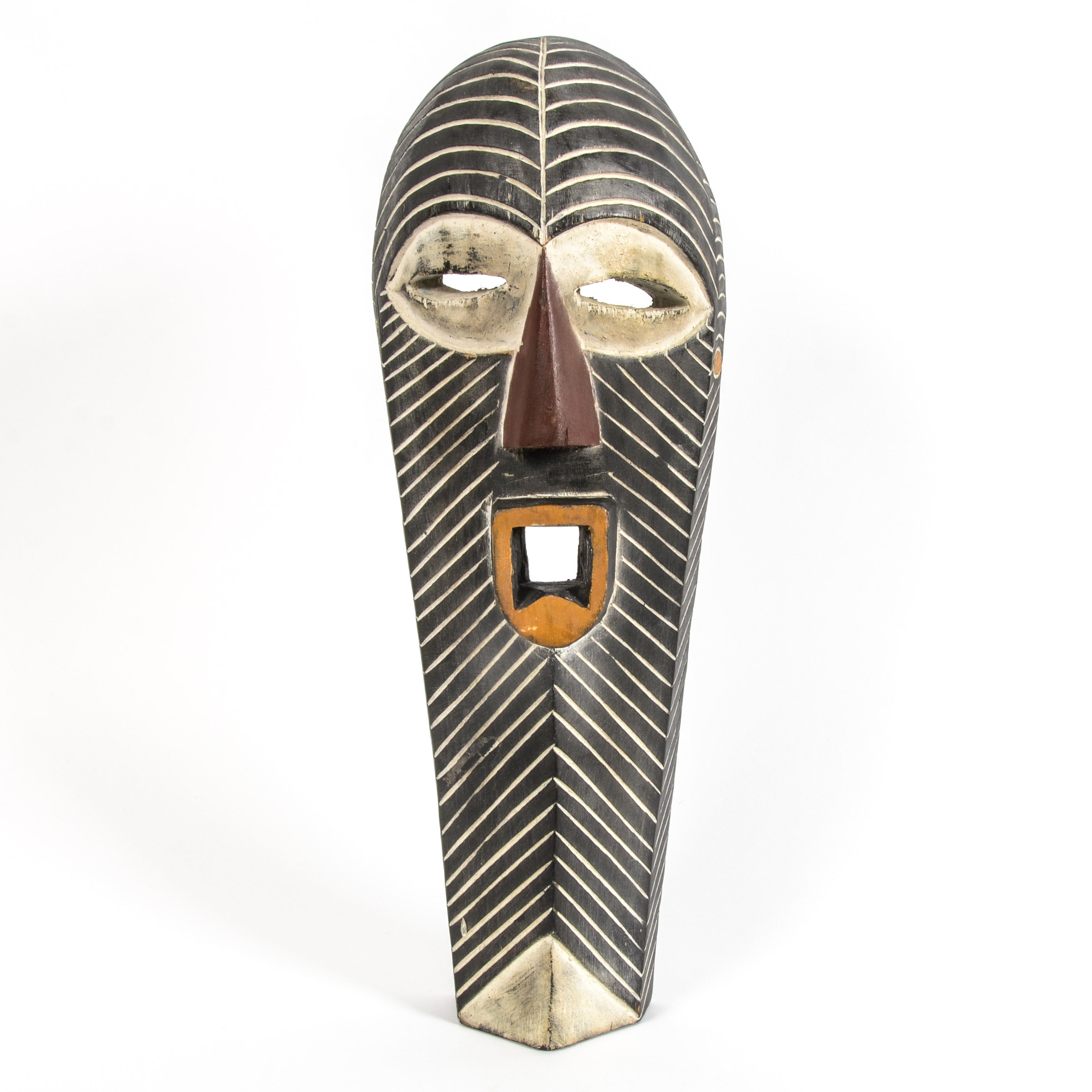 African Kifwebe Carved Wood Mask