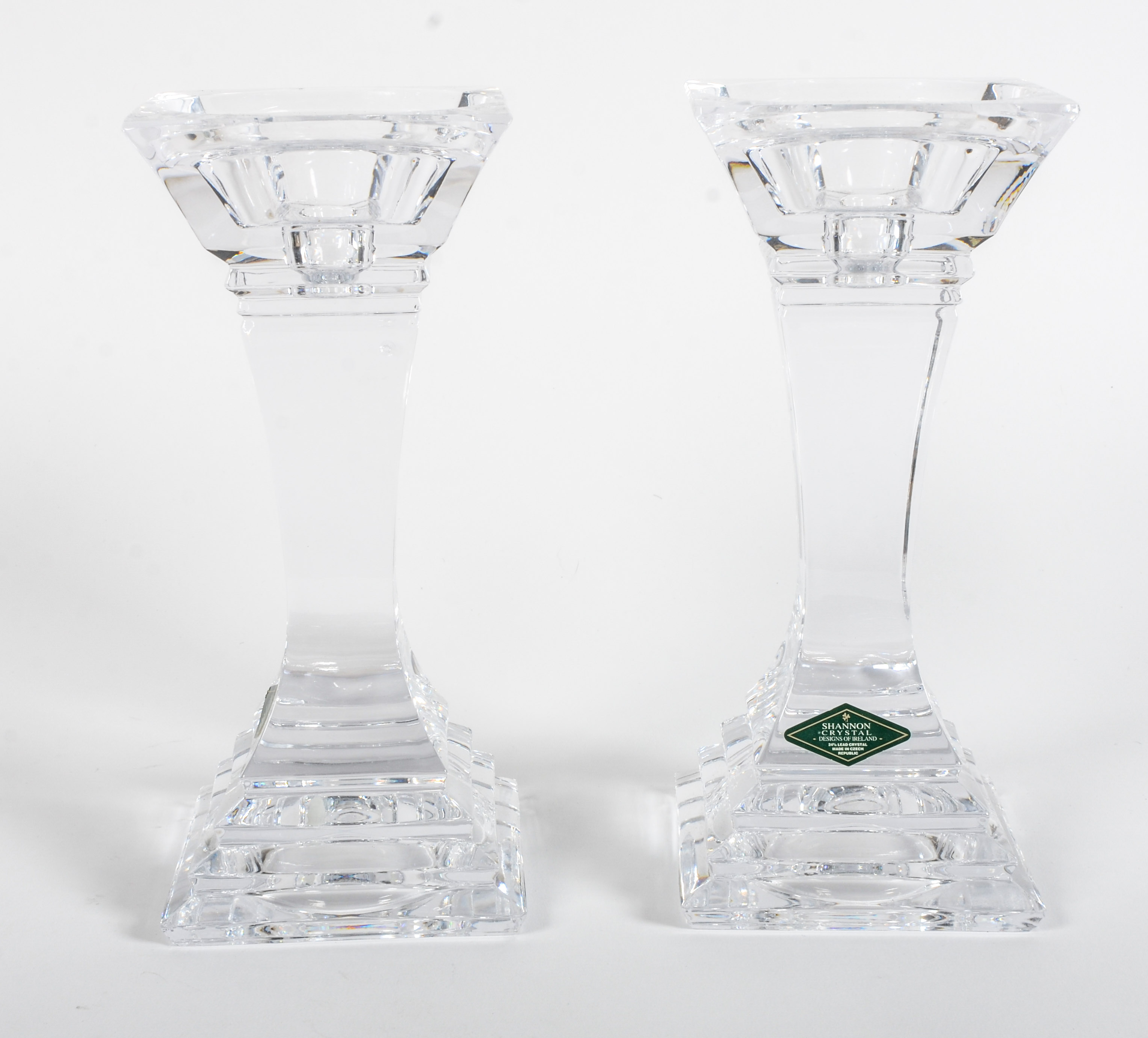 Crystal Vase with Candlesticks and Coasters