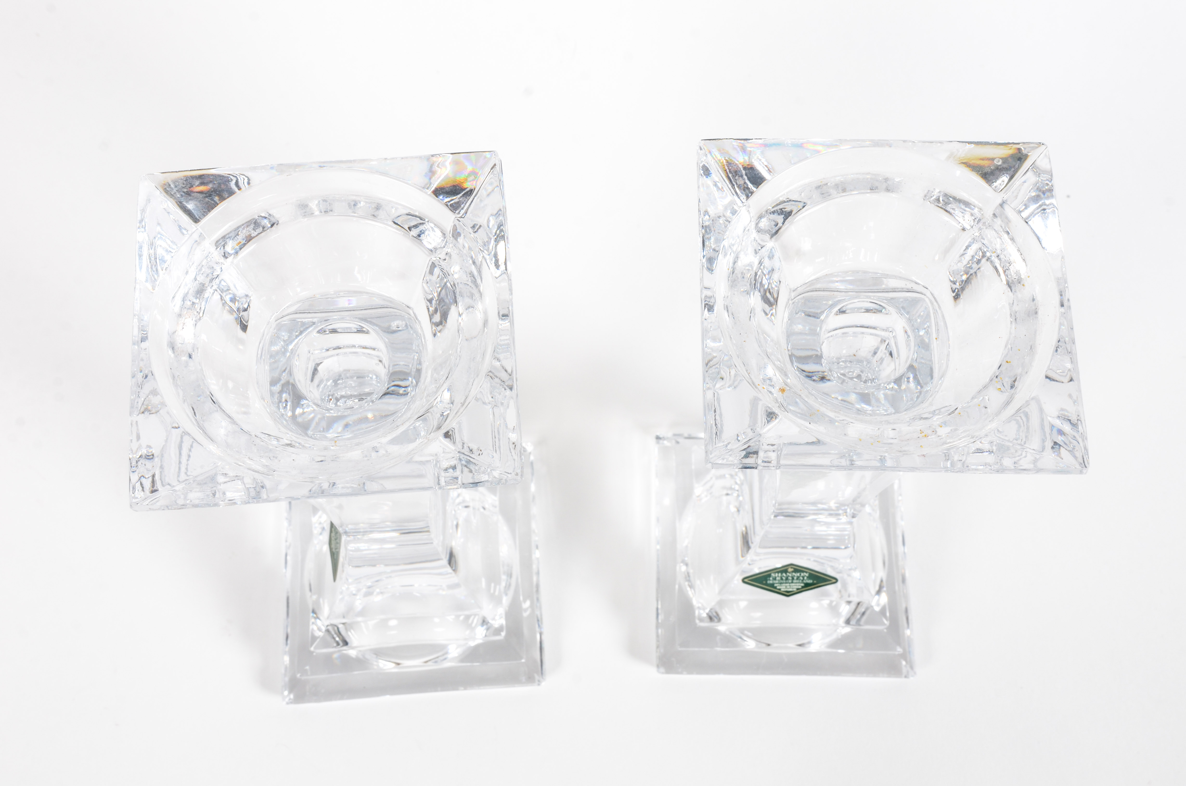 Crystal Vase with Candlesticks and Coasters