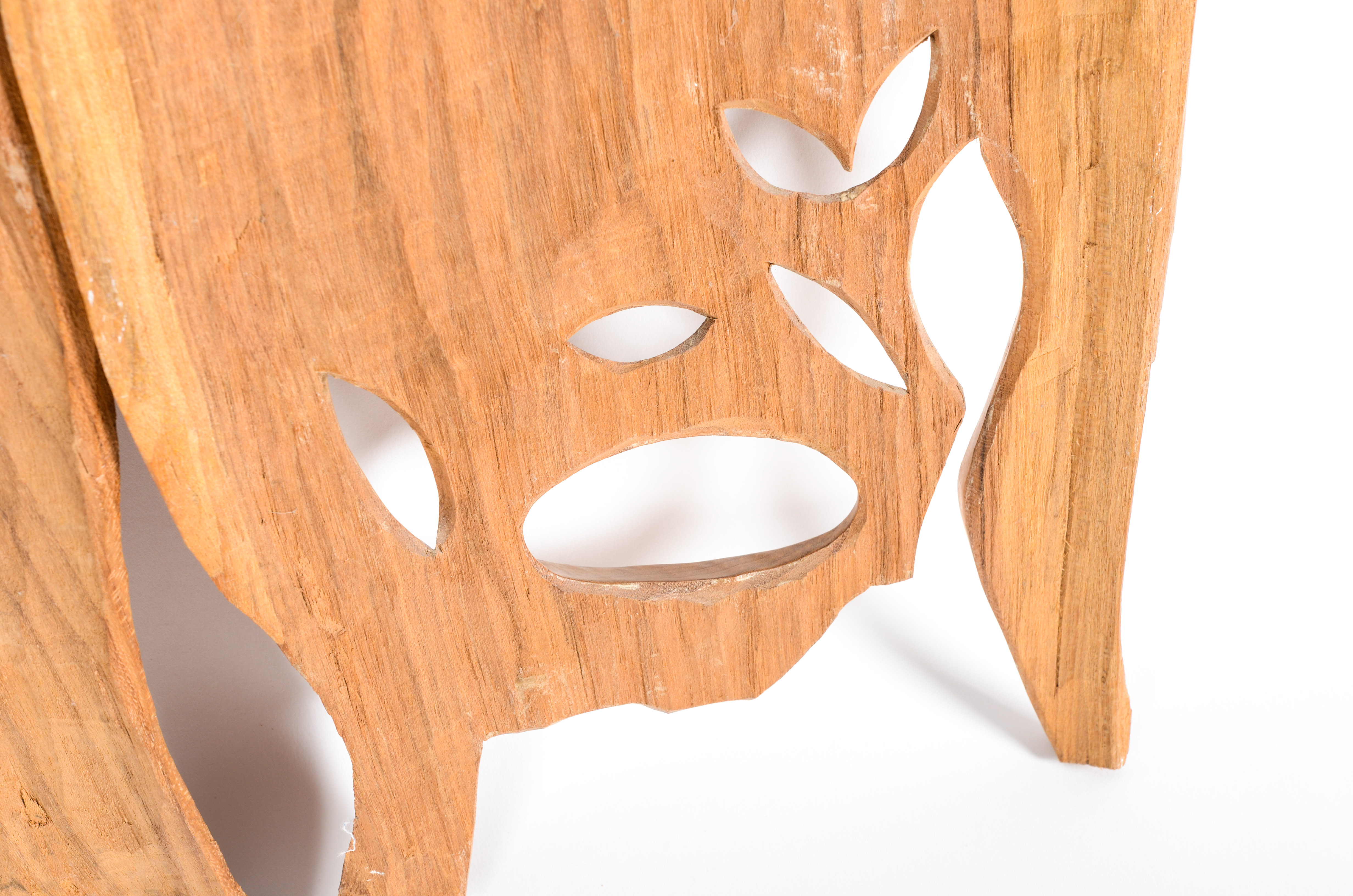 Pair of Carved Wood Wall Sculptures