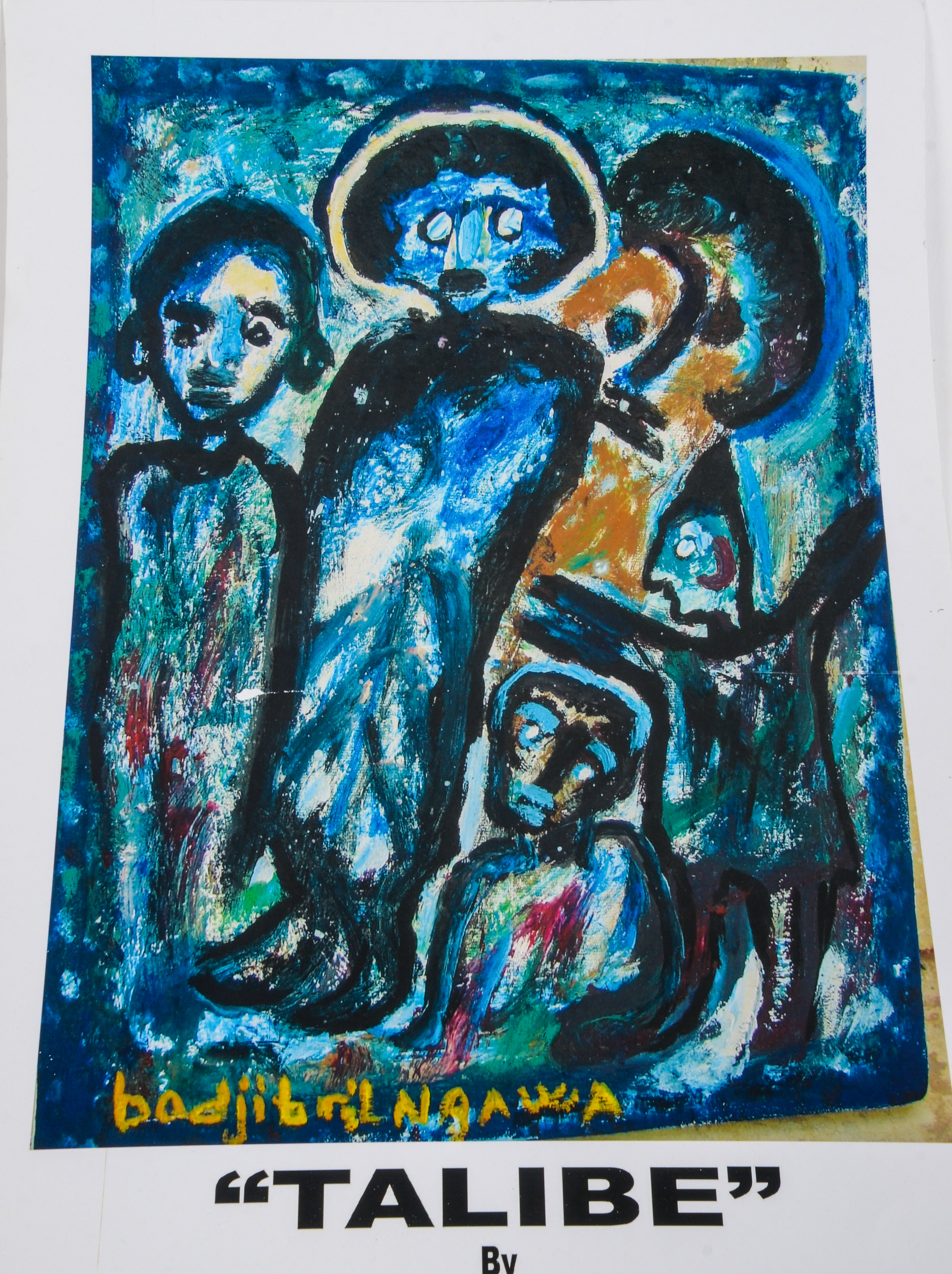Ba Djibril Ngawa Signed Art Exhibition Poster