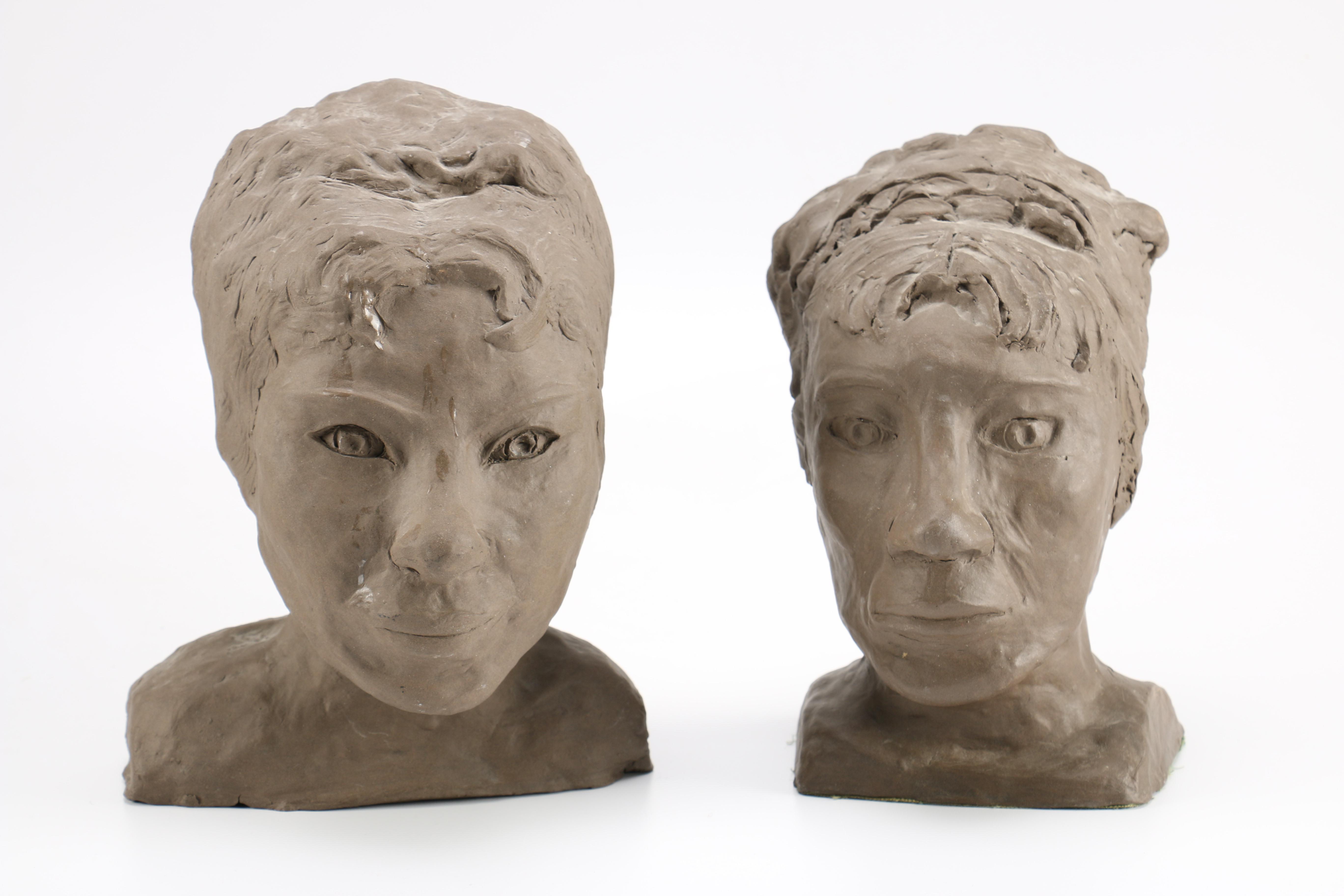 Clay Busts of Women Portraiture