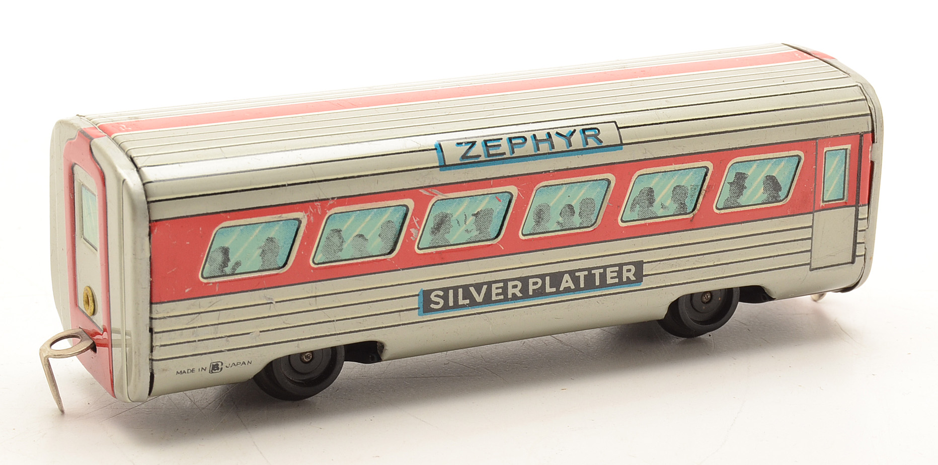 Rare Aerotrain Battery Operated Japanese Tin Train Set