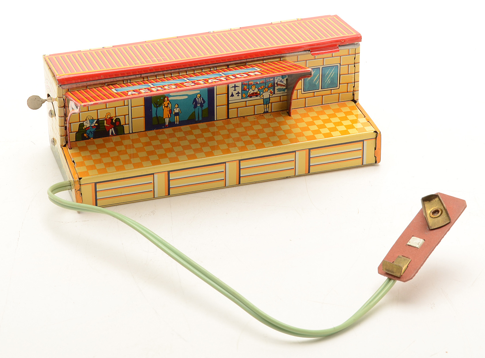 Rare Aerotrain Battery Operated Japanese Tin Train Set