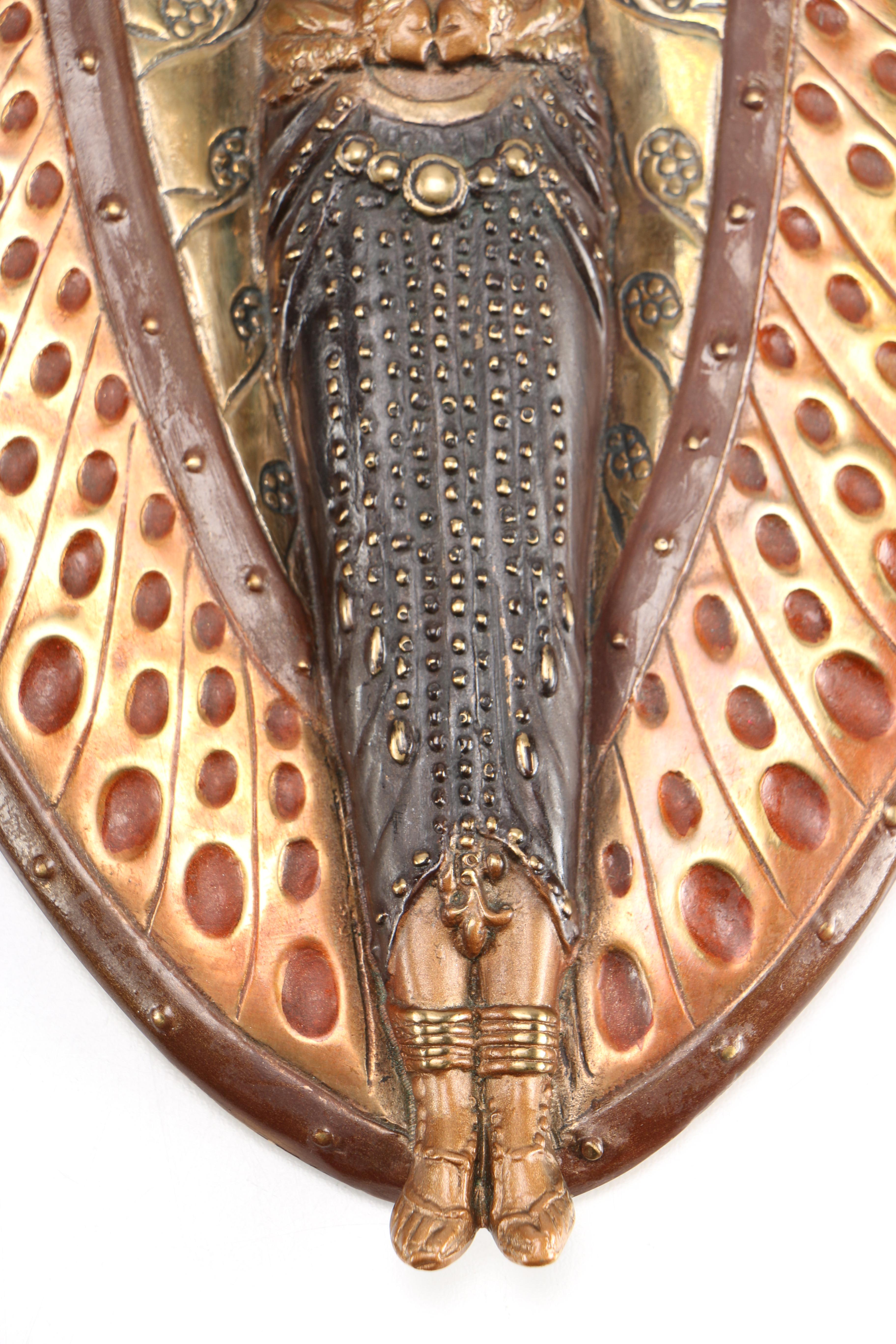 Erte "IndoChina" Bronze Hand Mirror