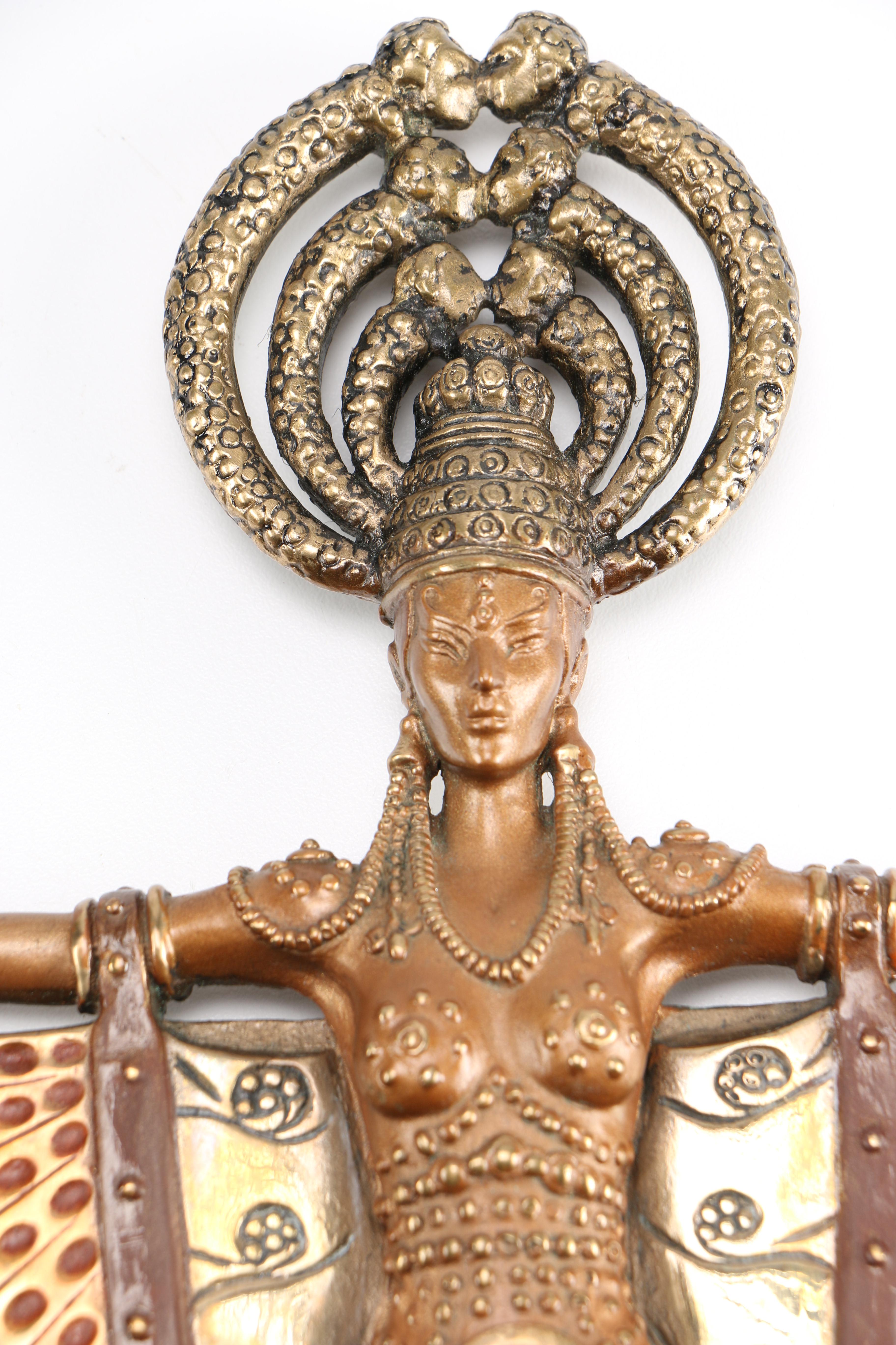 Erte "IndoChina" Bronze Hand Mirror