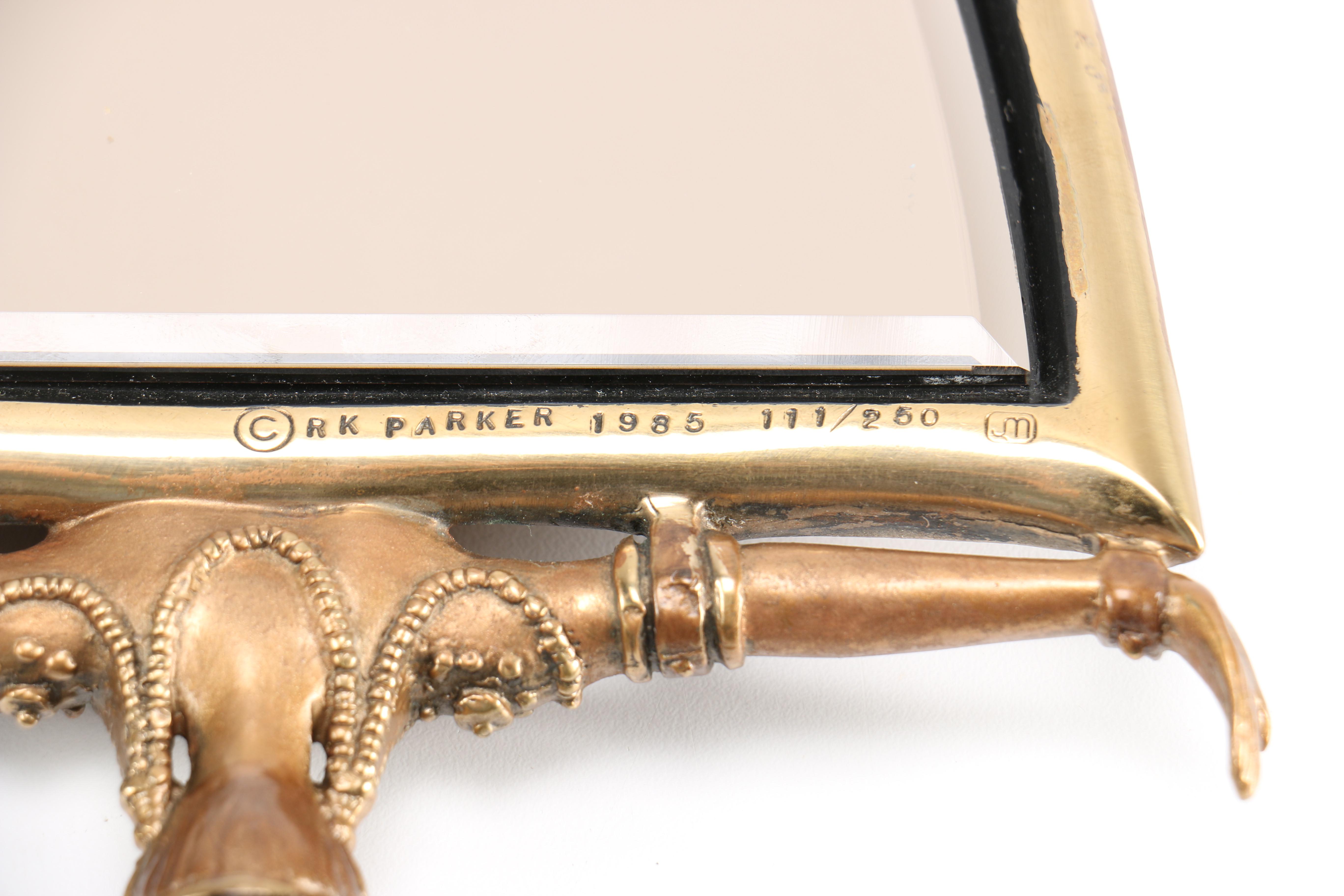 Erte "IndoChina" Bronze Hand Mirror