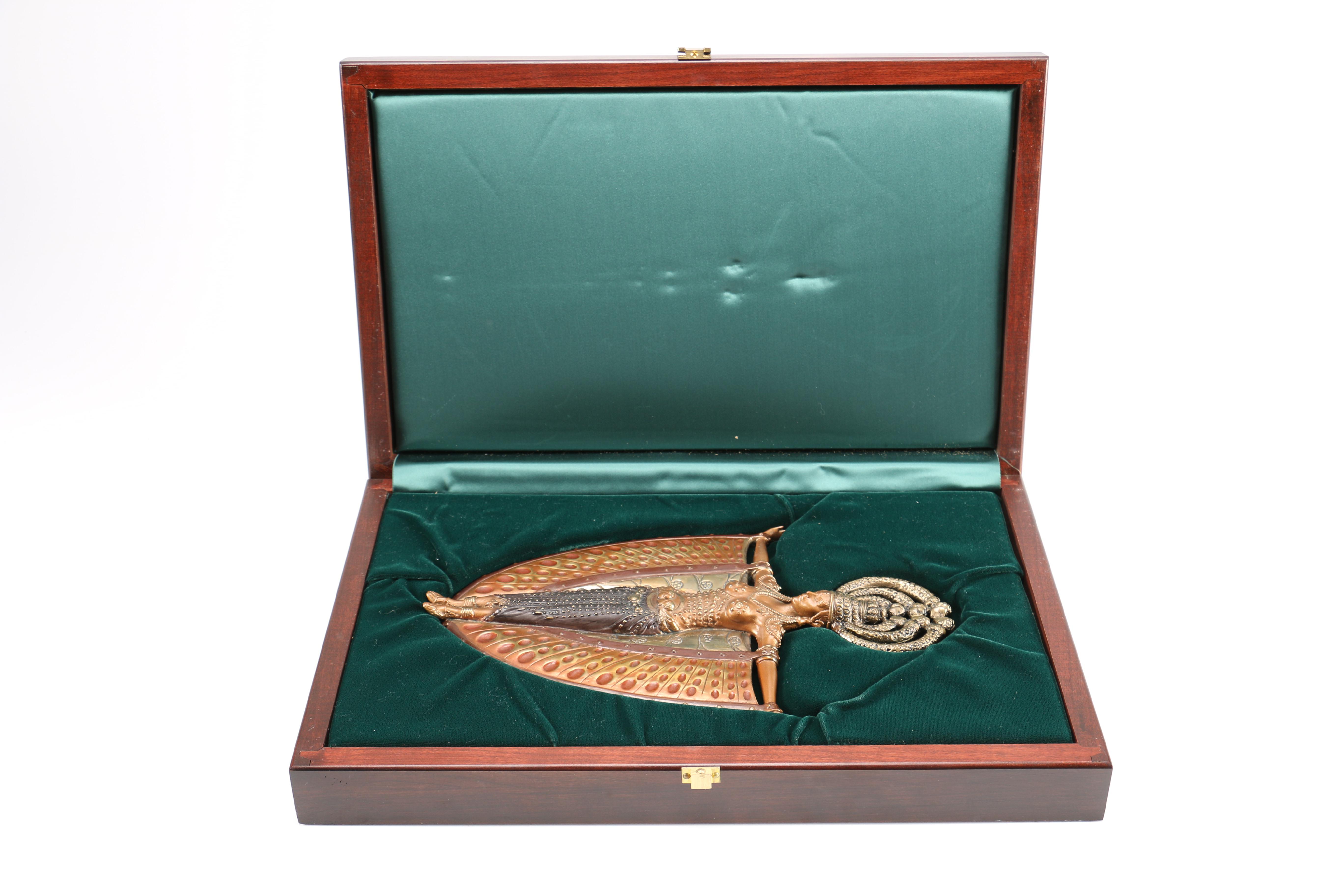 Erte "IndoChina" Bronze Hand Mirror