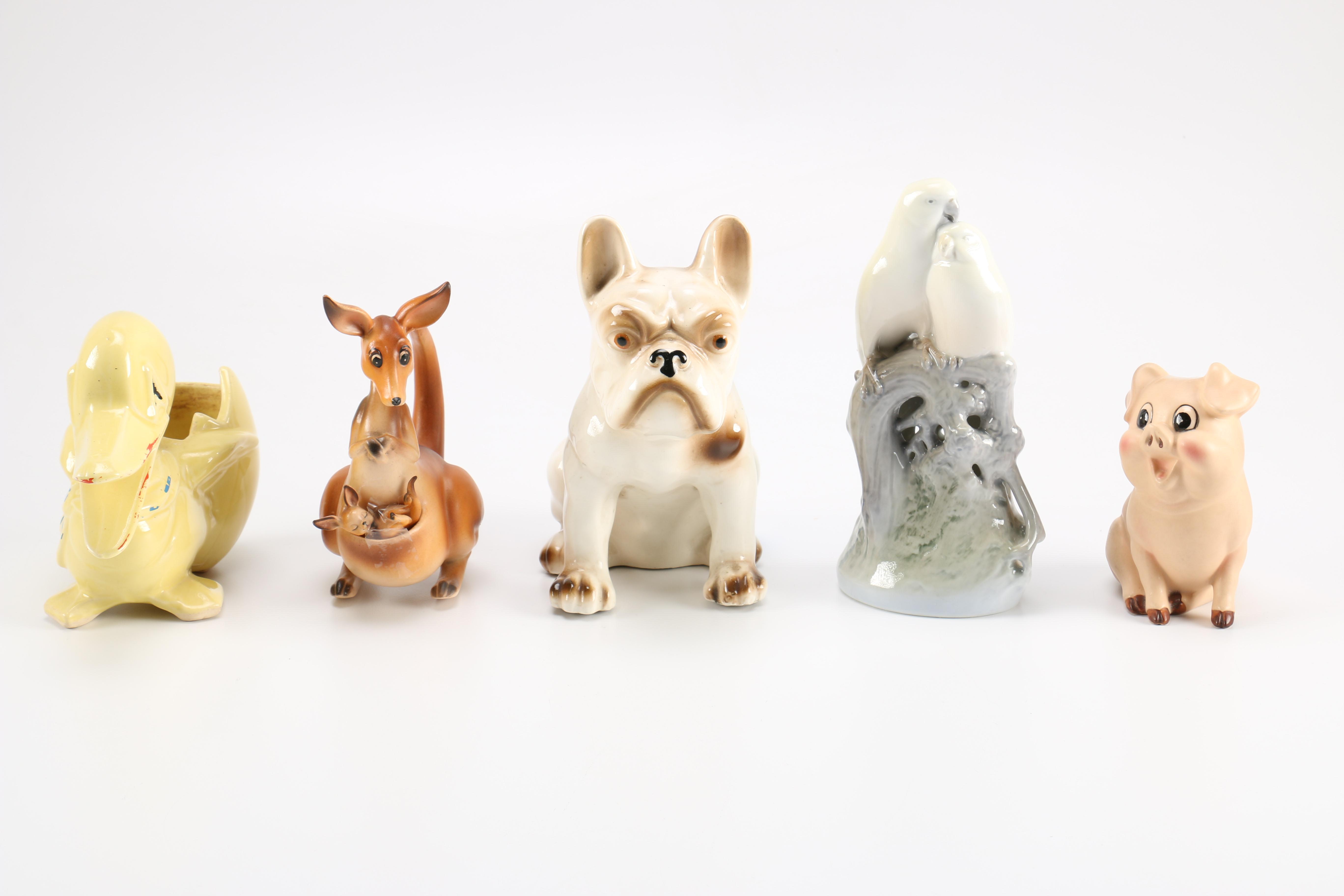 Ceramic Animal Figurines Including McCoy and Josef Originals