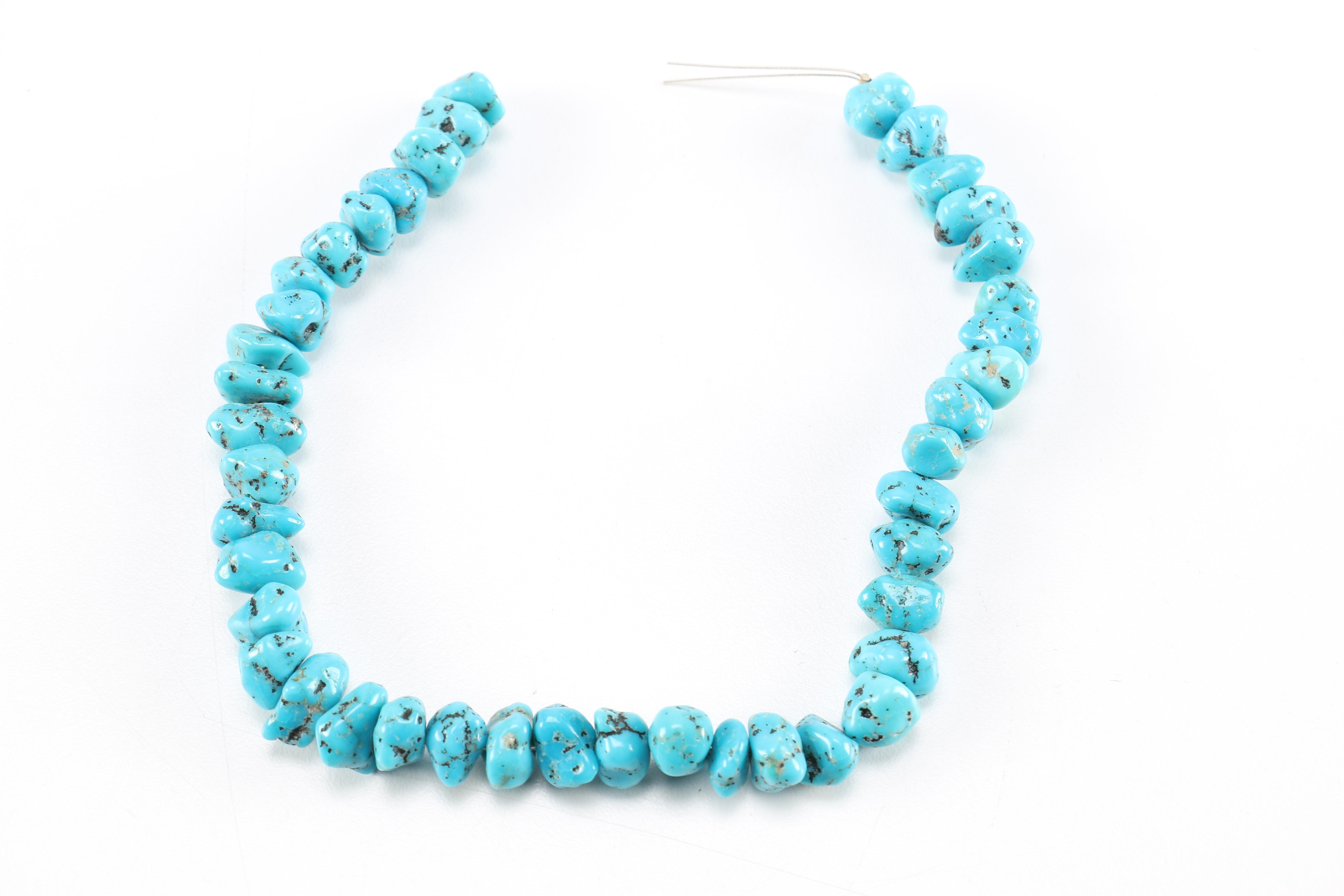 Jewelry Craft Beads Including Dyed Magnesite and Rough Turquoise