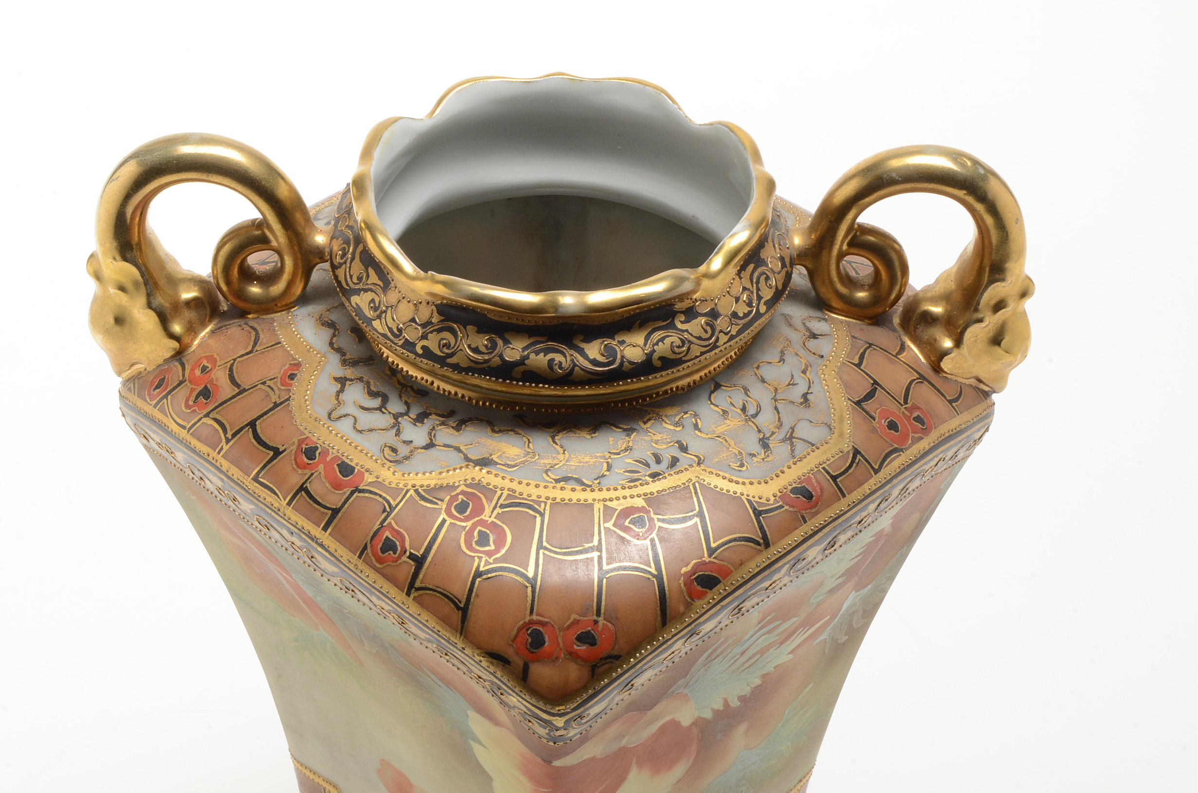 Tall Nippon Porcelain Vase