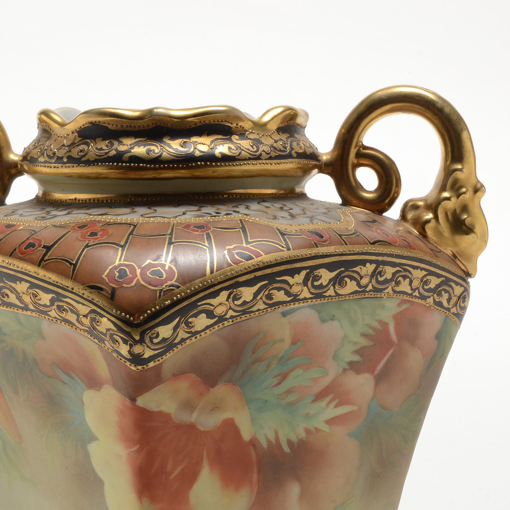 Tall Nippon Porcelain Vase