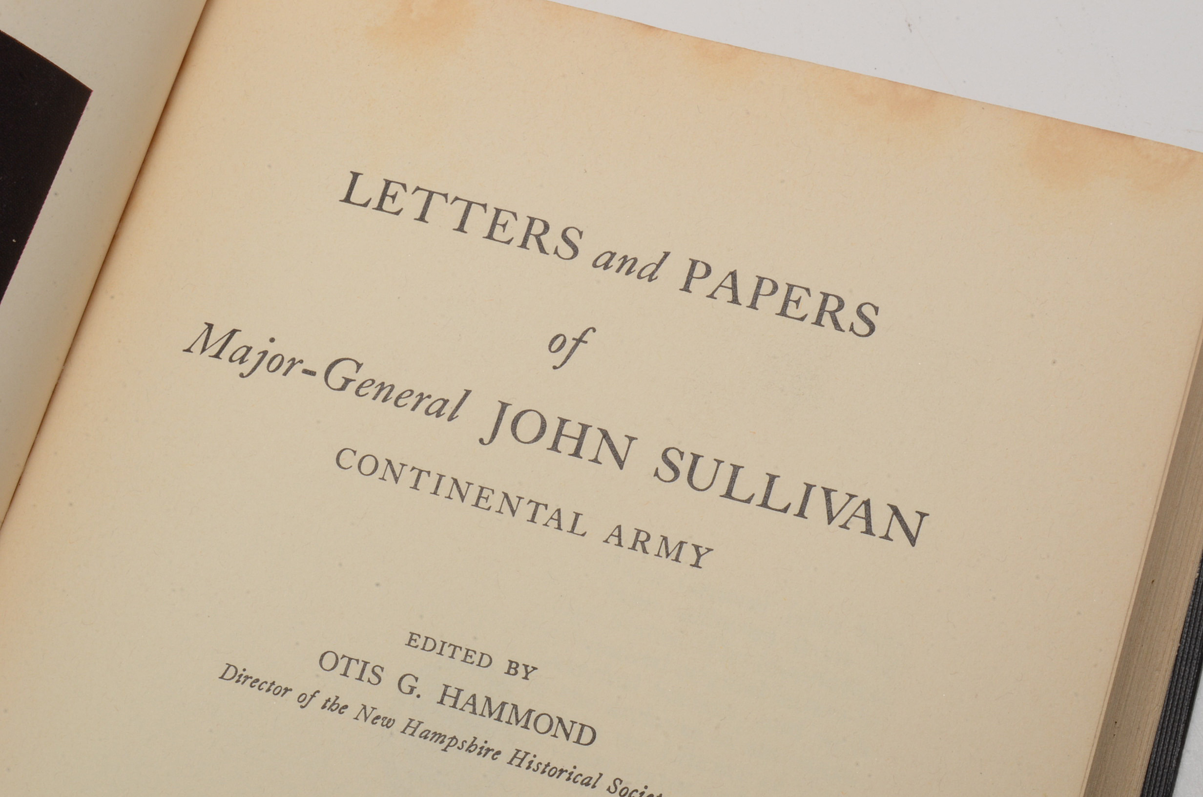 1930 "Letters and Papers Of General John Sullivan" Book