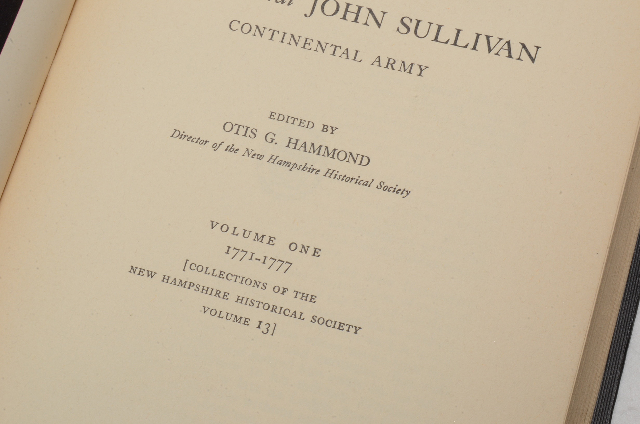1930 "Letters and Papers Of General John Sullivan" Book