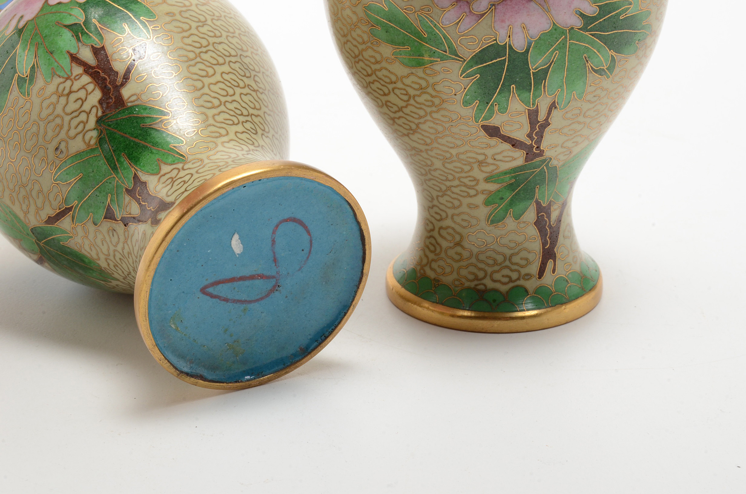 Two Chinese Cloisonné Vases