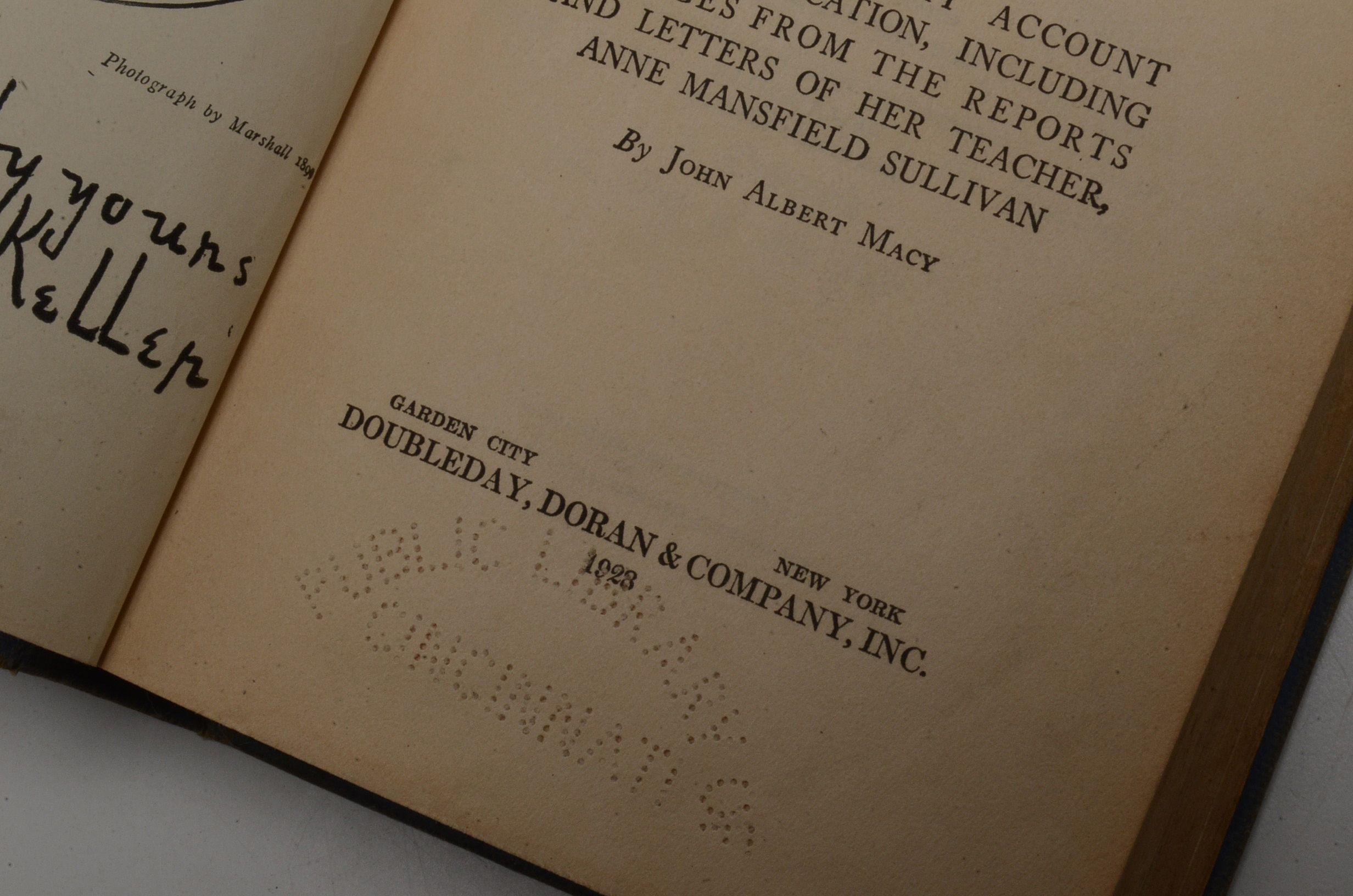 1923 "Story Of My Life" Hardcover Book By Helen Keller