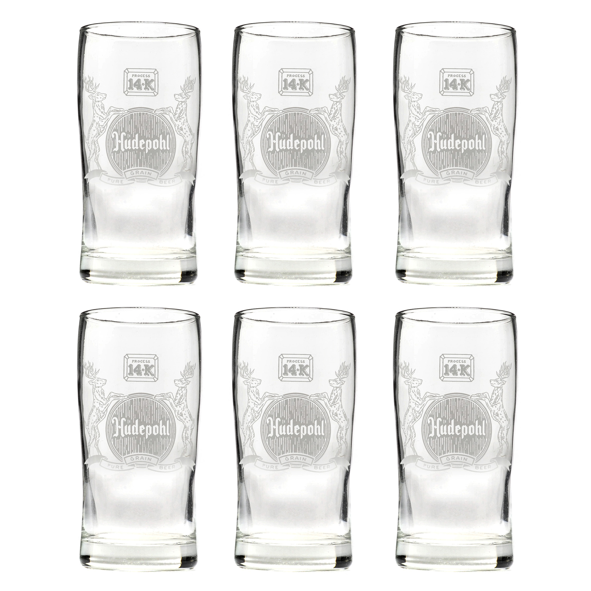 Hudepohl Beer Glasses with Original Box