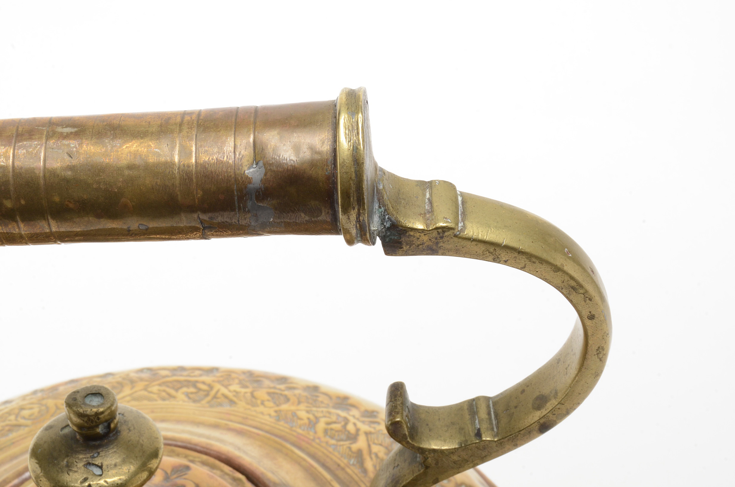 Large Chased Brass Teapot