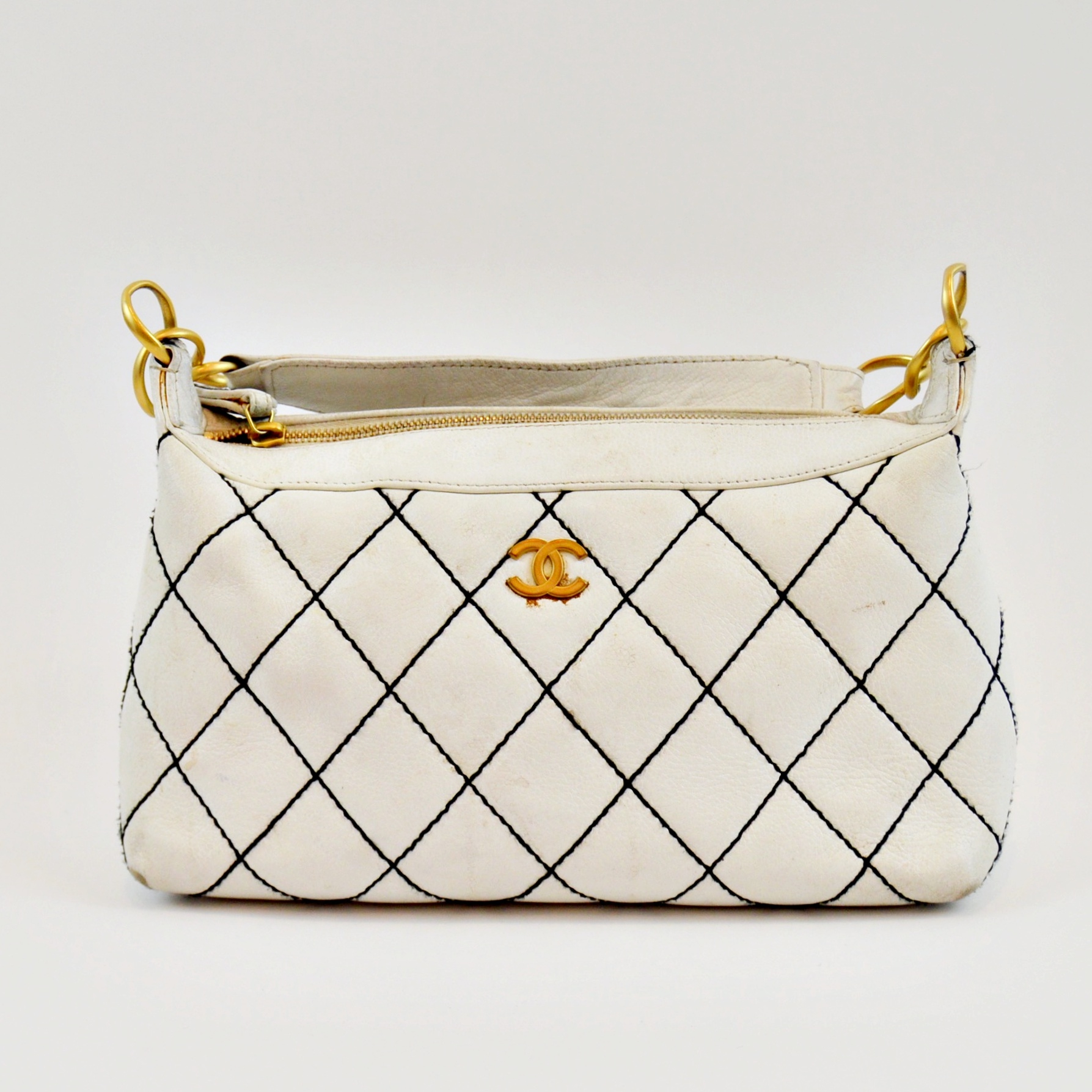 White Quilted Chanel Bag