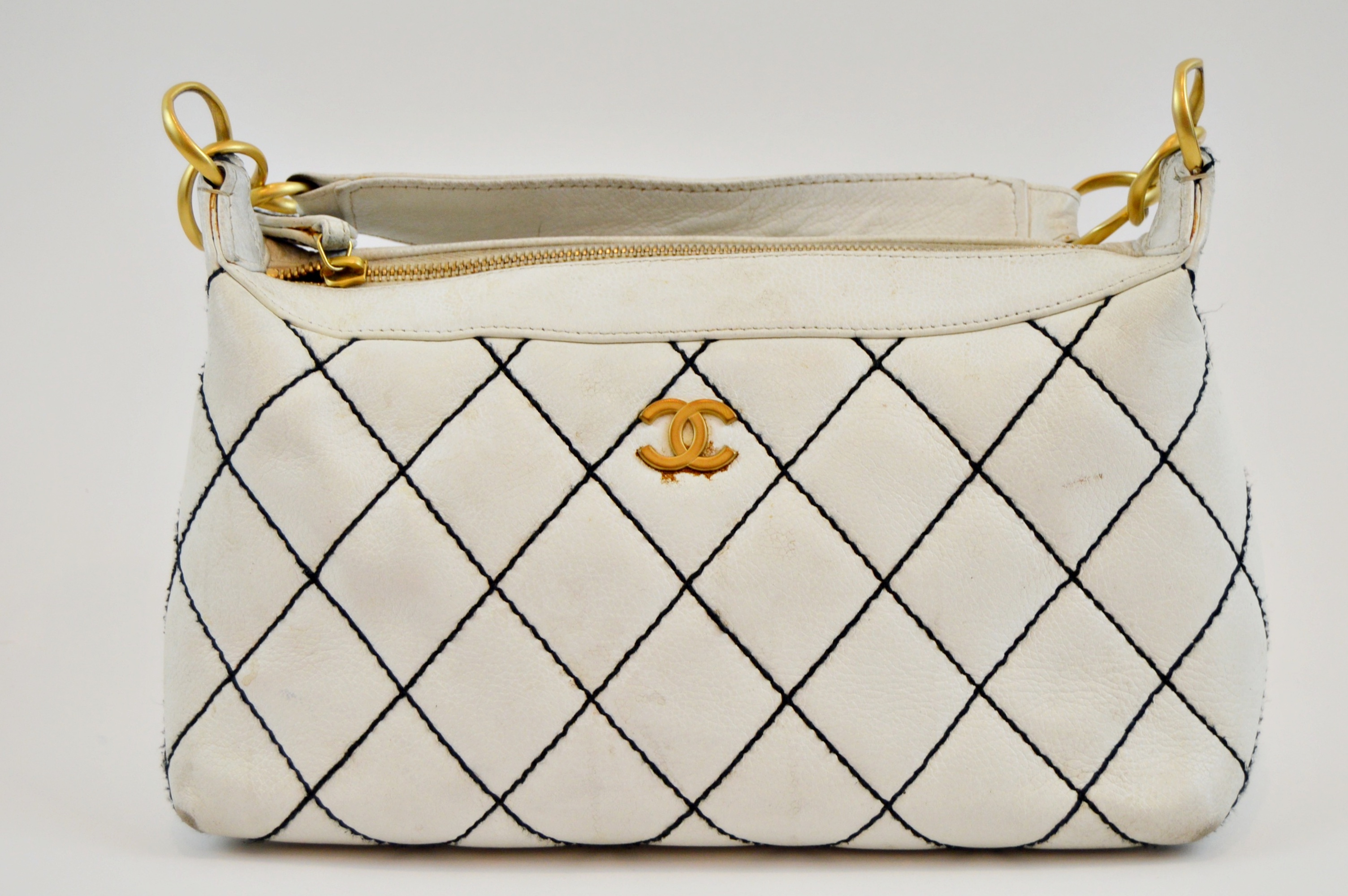 White Quilted Chanel Bag