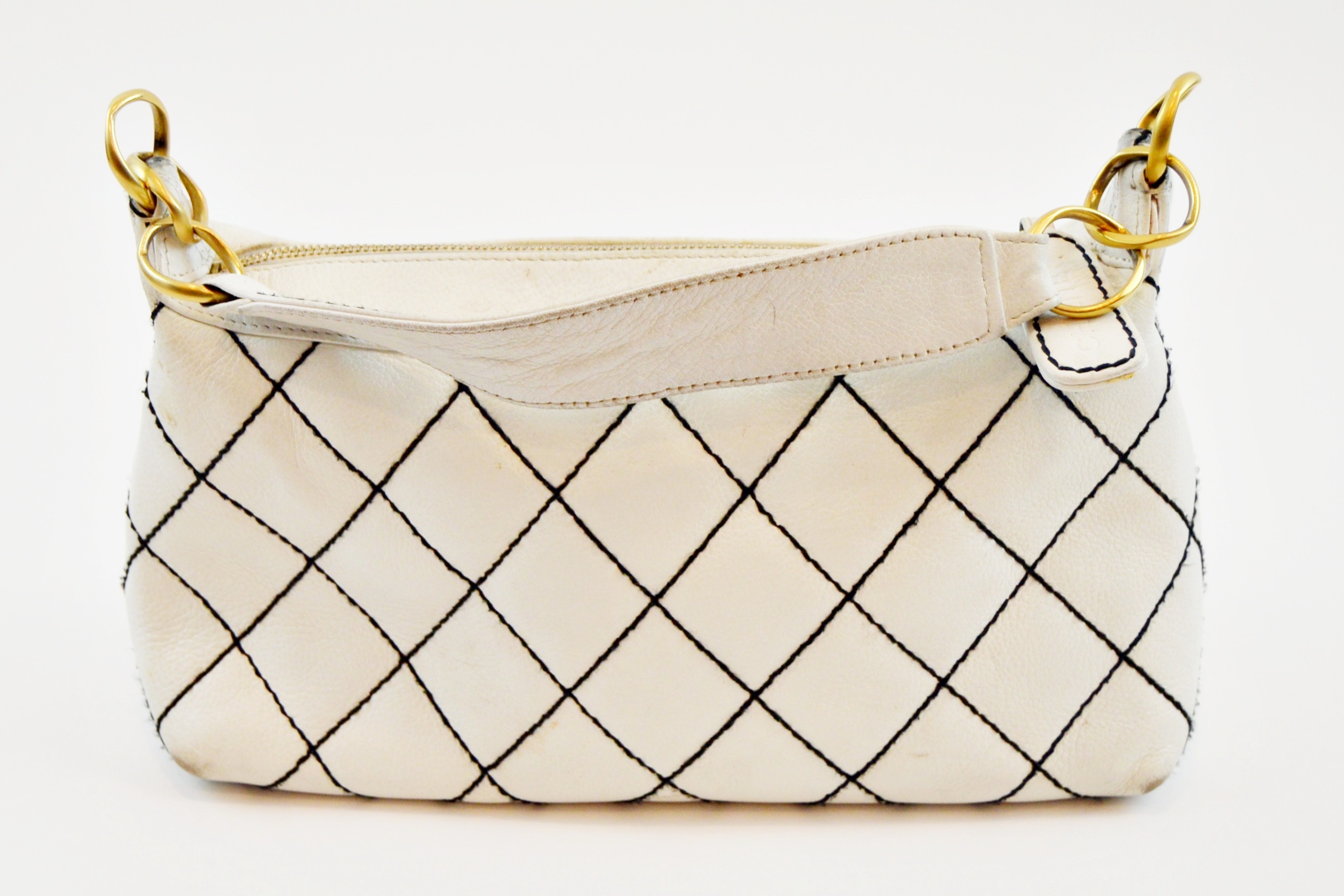 White Quilted Chanel Bag