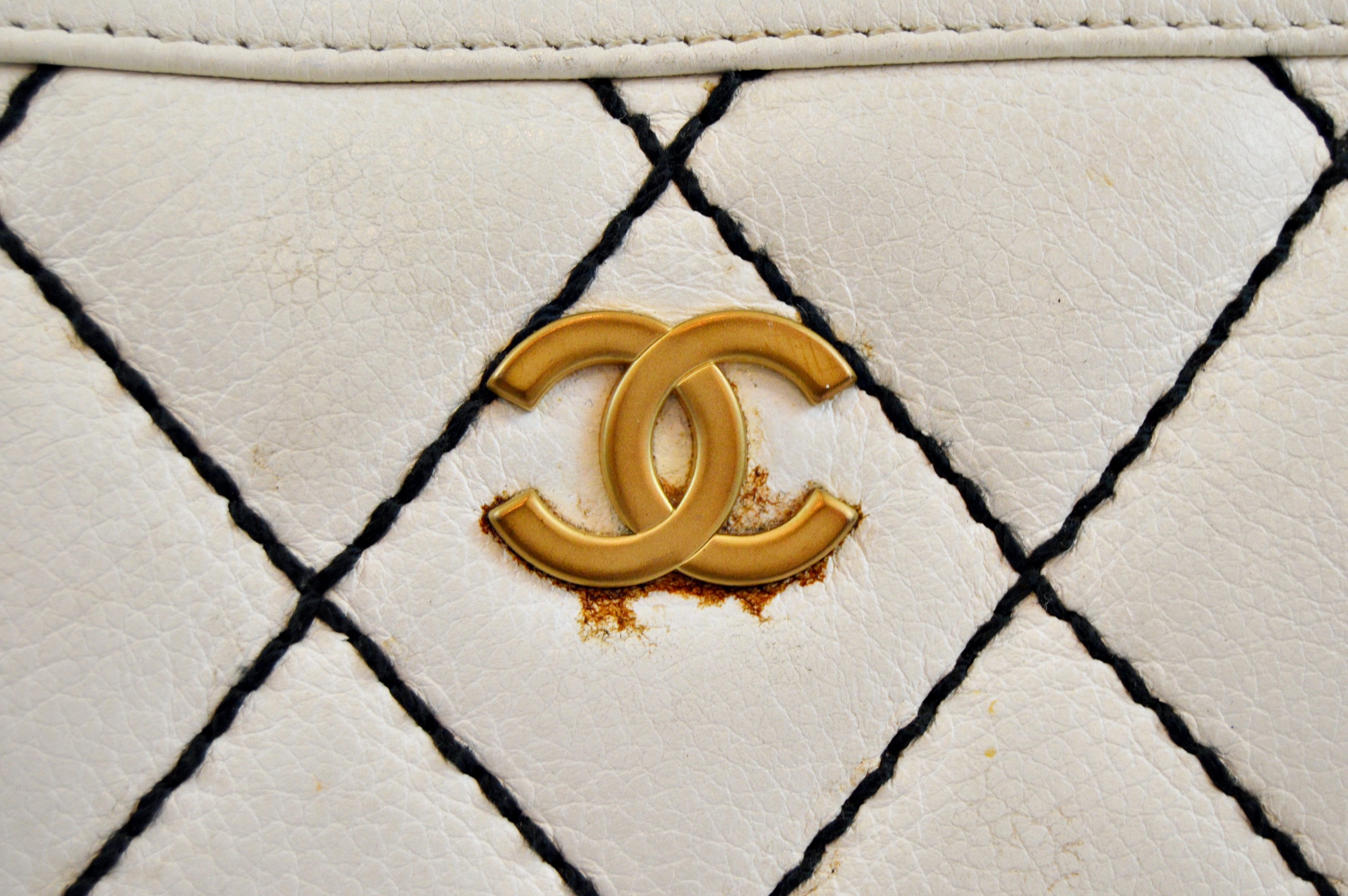 White Quilted Chanel Bag