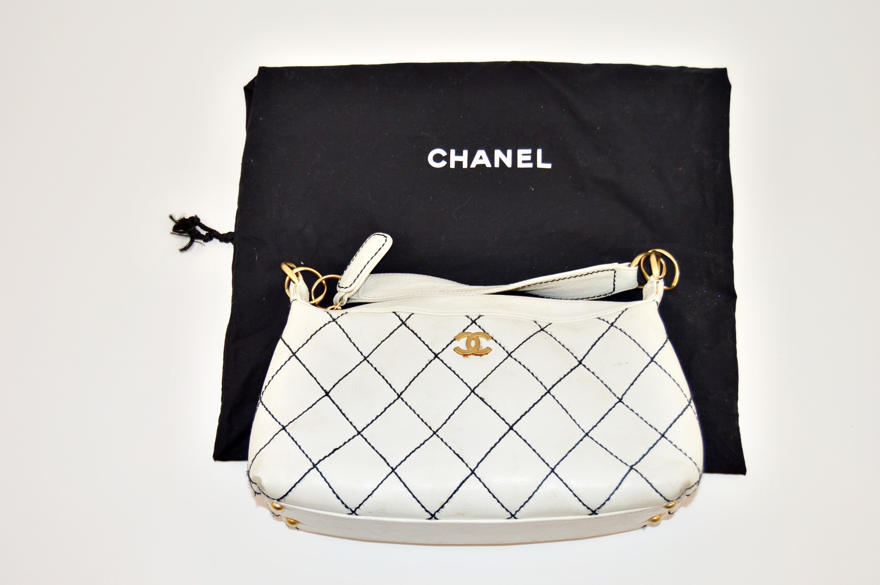 White Quilted Chanel Bag