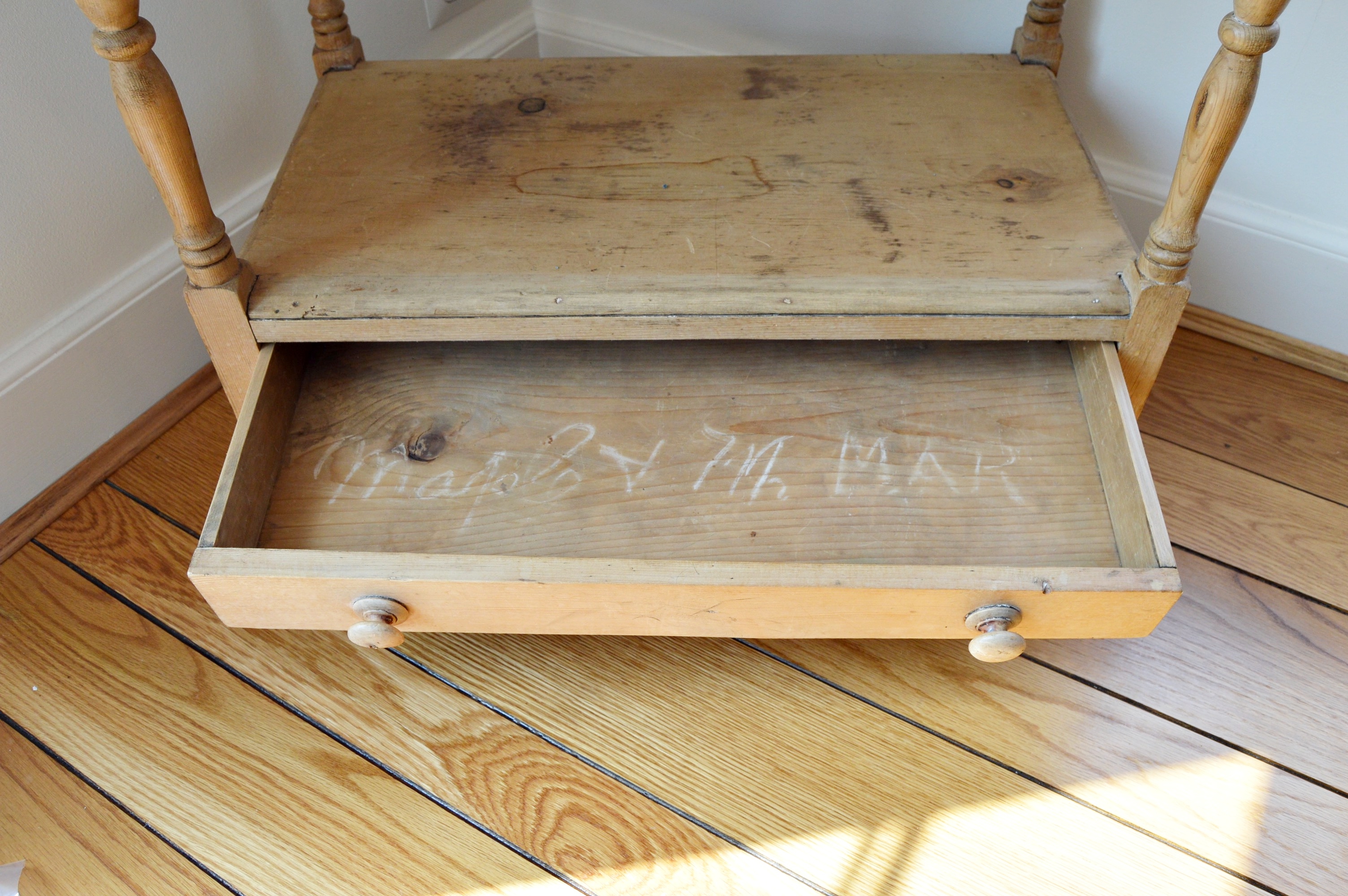 French Pine Side Table