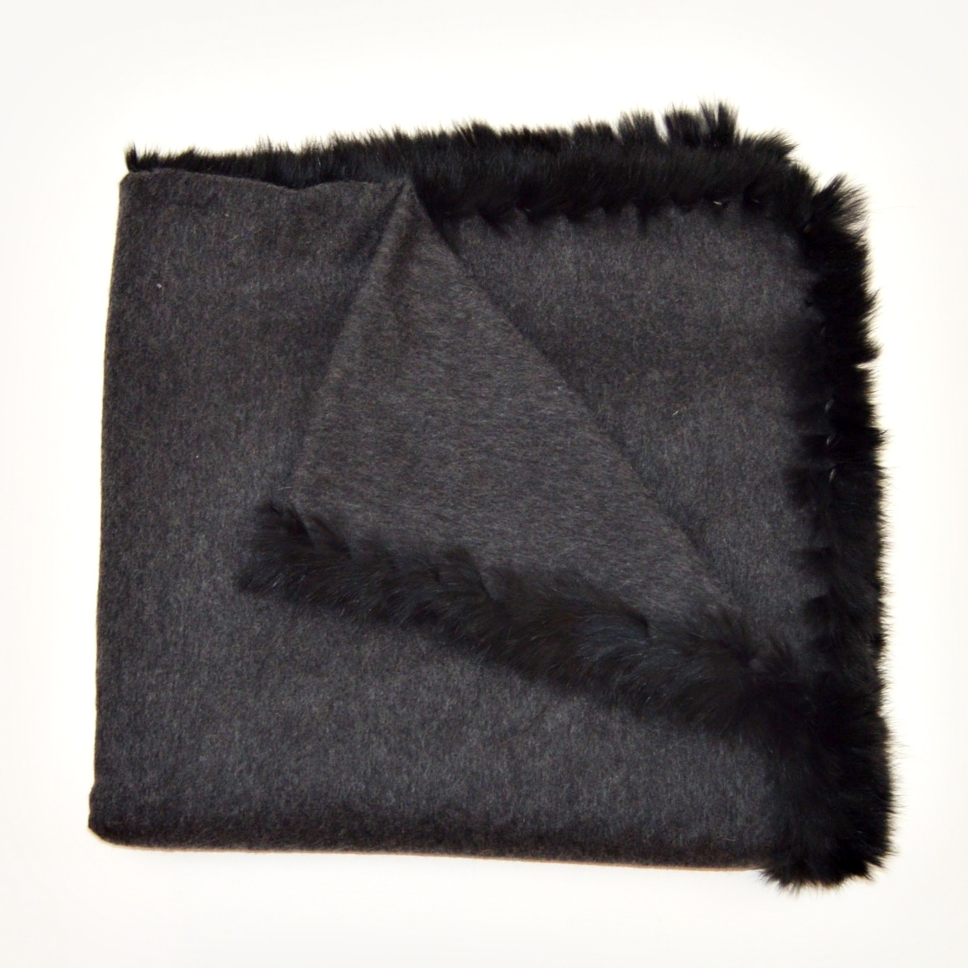 Fur Lined Cashmere Shawl