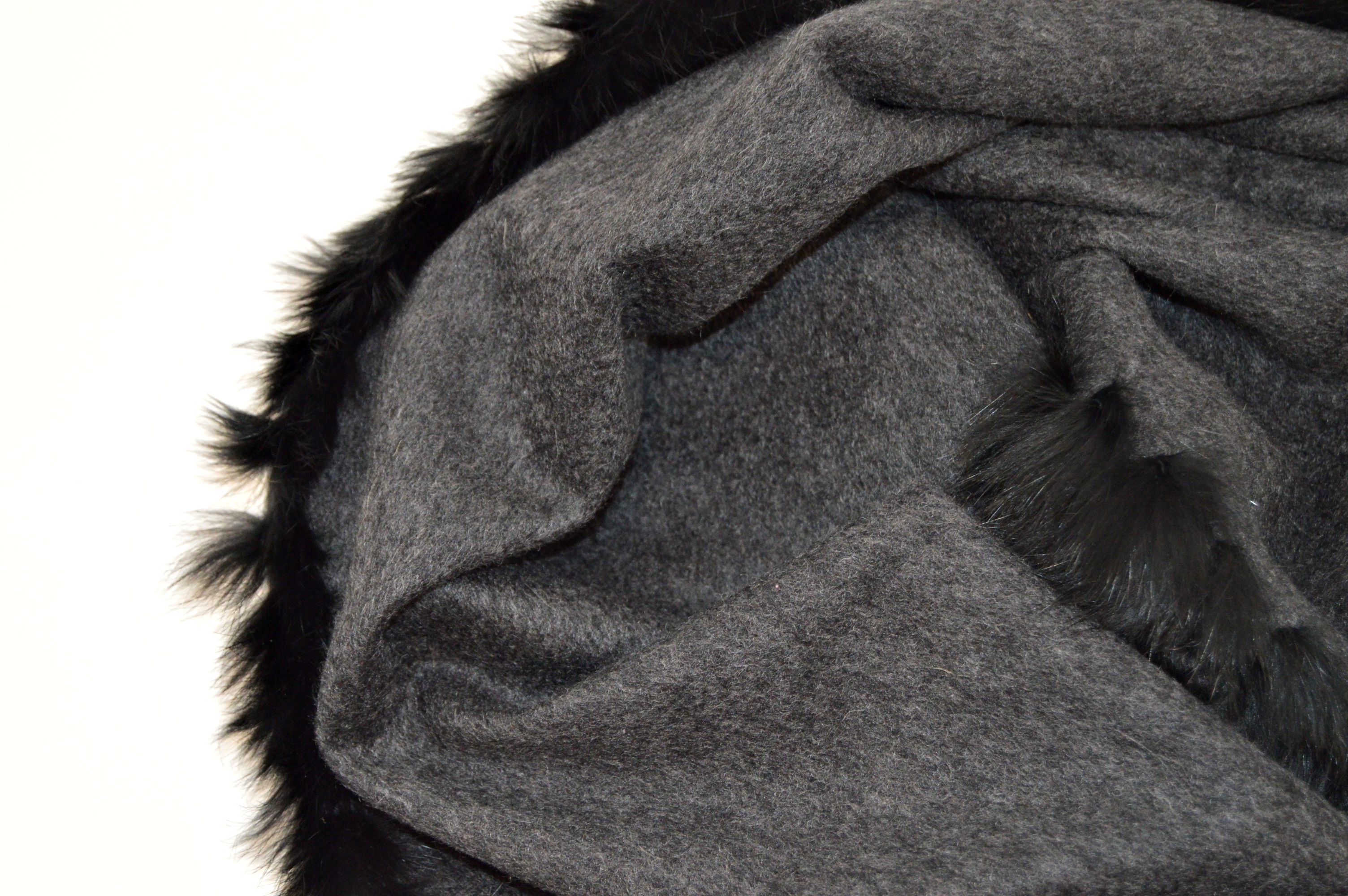 Fur Lined Cashmere Shawl